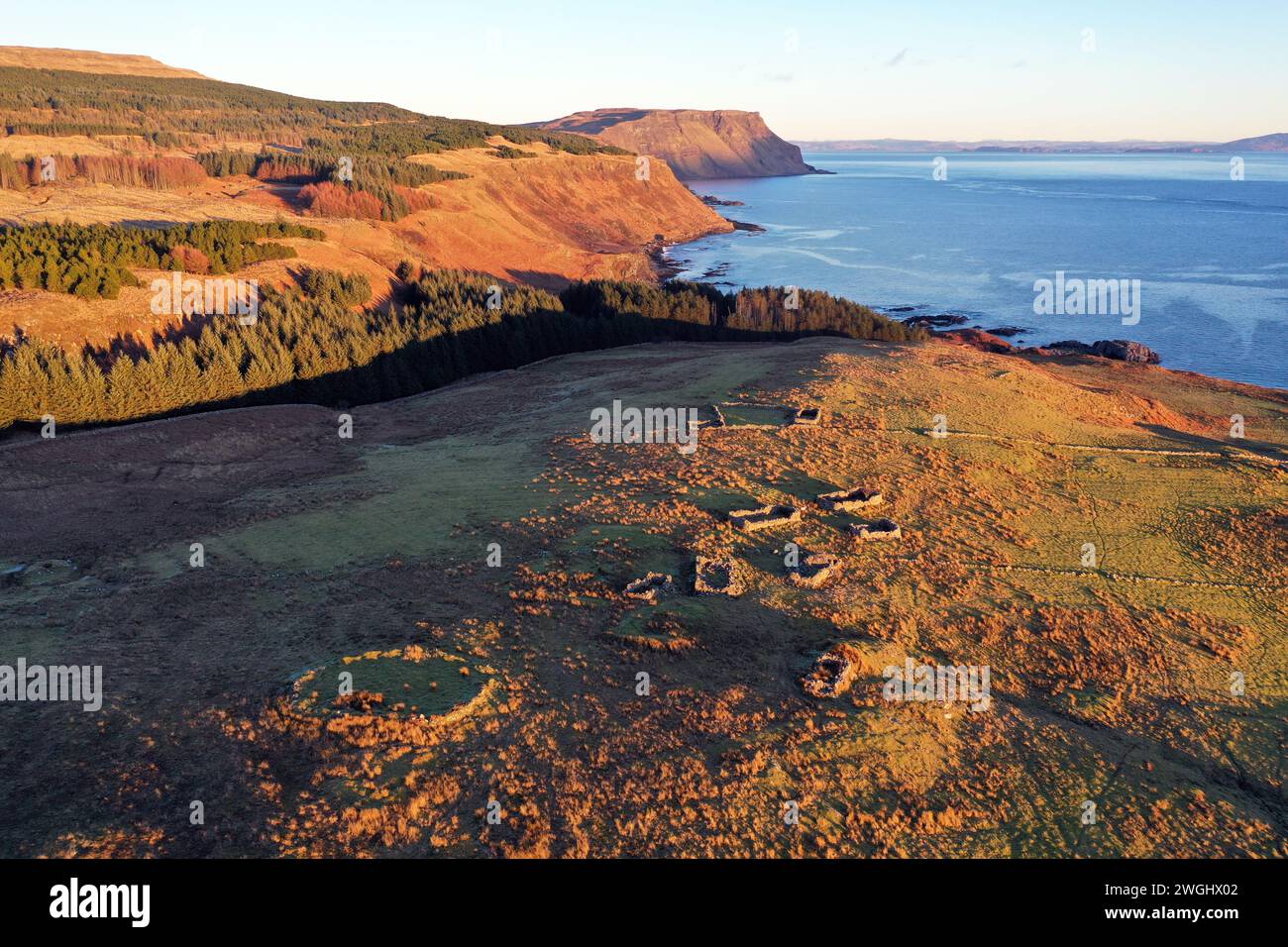 Shiaba une colonie dépeuplée des Highland Clearances au milieu des années 1800, située sur l'île de Mull en Écosse Banque D'Images