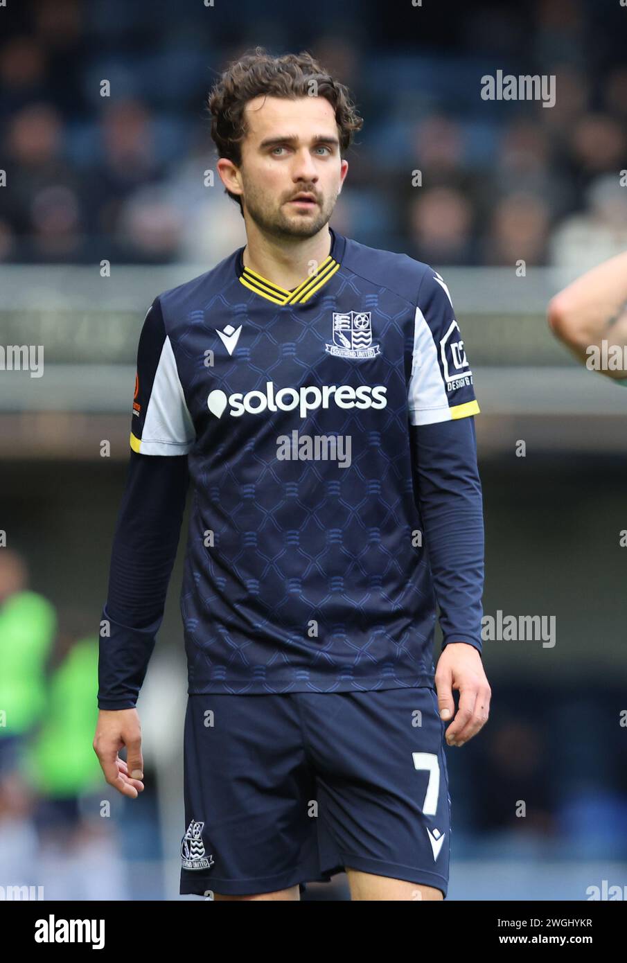 SOUTHEND, ANGLETERRE - Jack Bridge de Southend United pendant le match de Ligue nationale entre Southend United contre Gateshead à Roots Hallon le 0 février Banque D'Images