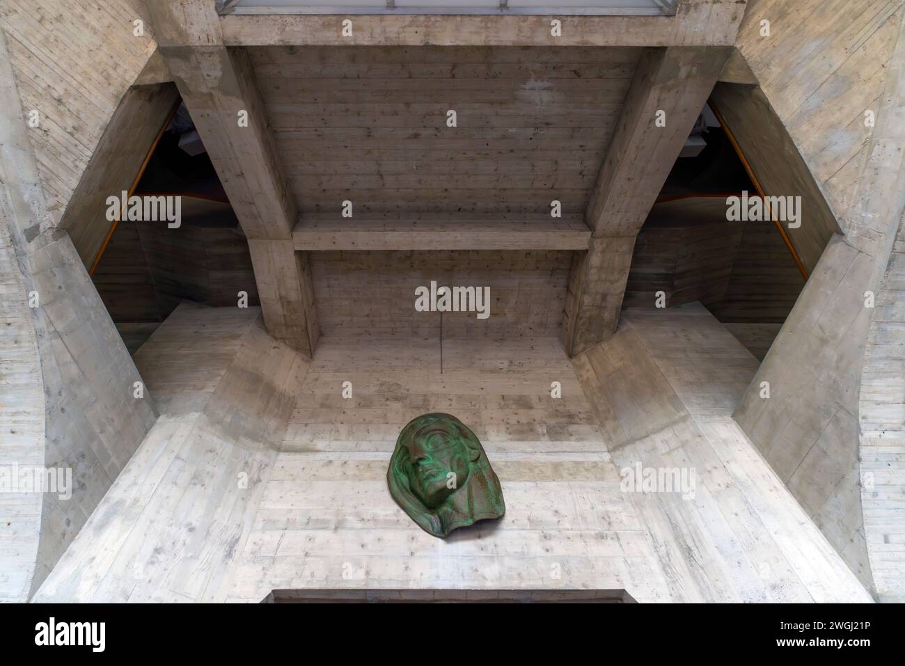 Intérieur du second Goetheanum, centre mondial du mouvement anthroposophique. Bâtiment conçu par Rudolf Steiner, situé au sommet de la colline Banque D'Images
