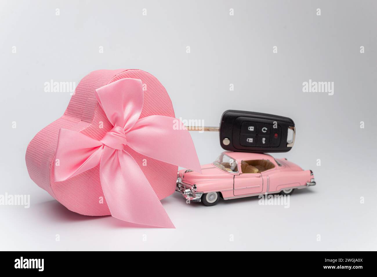 Cadeau Saint-Valentin ou concept abstrait présent. Banque D'Images