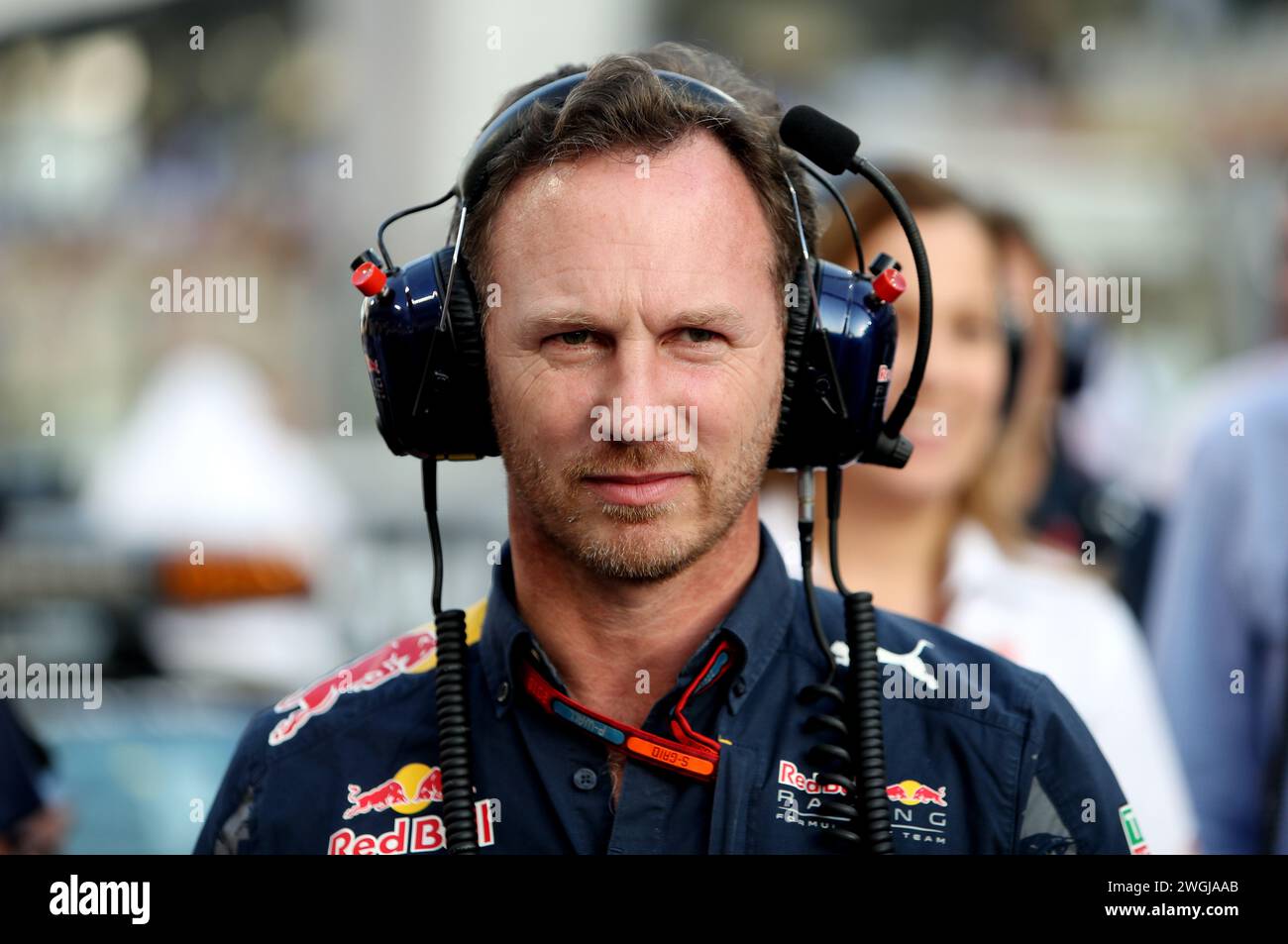 Photo du dossier datée du 27-11-2016 du principe de l'équipe Red Bull Christian Horner lors du Grand Prix d'Abu Dhabi au circuit Yas Marina, Abu Dhabi. Banque D'Images