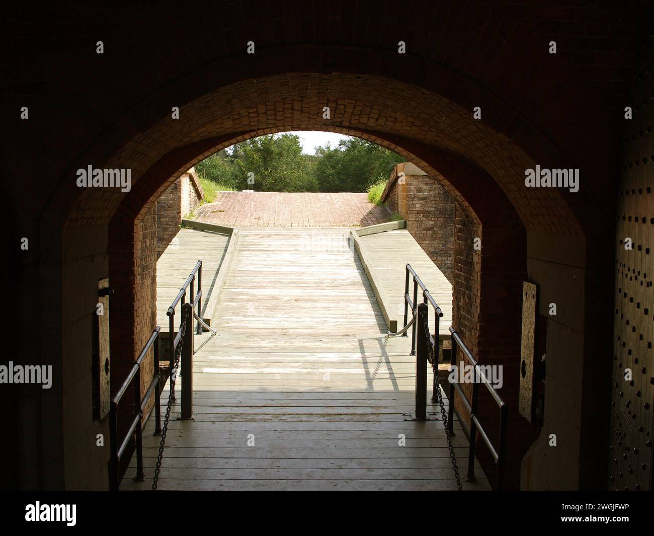 Pensacola, Floride, États-Unis - 9 août 2012 : entrée à Fort Barrancas. Banque D'Images