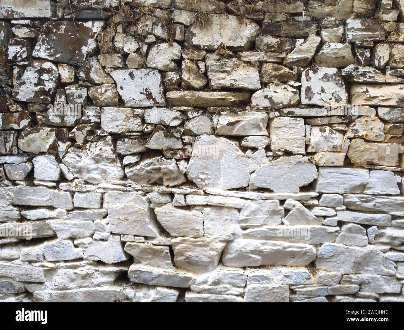 texture irrégulière de vieux mur de pierre Banque D'Images