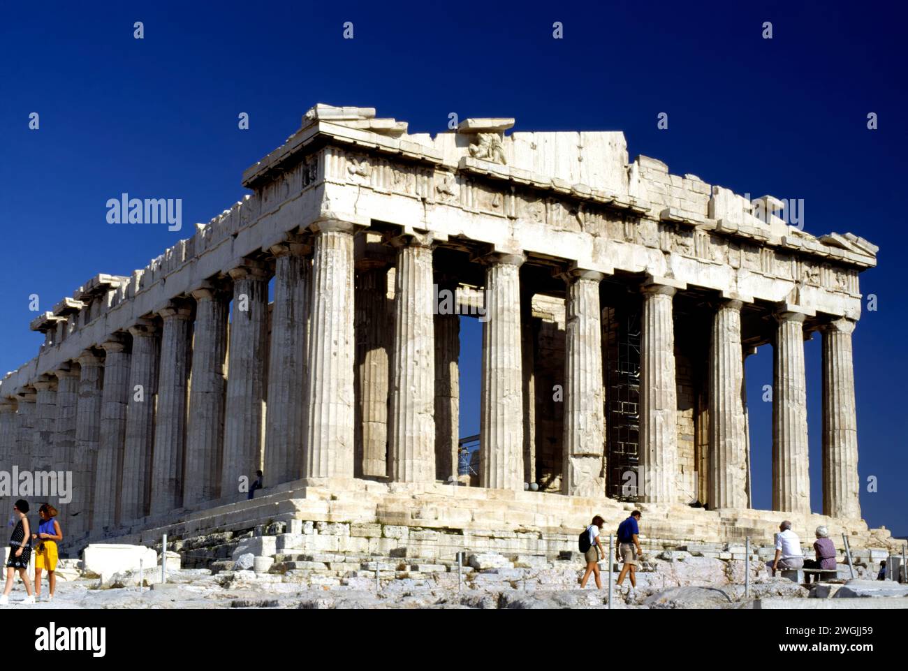 L'Acropole d'Athènes, Grèce, Europe, 1990 Banque D'Images
