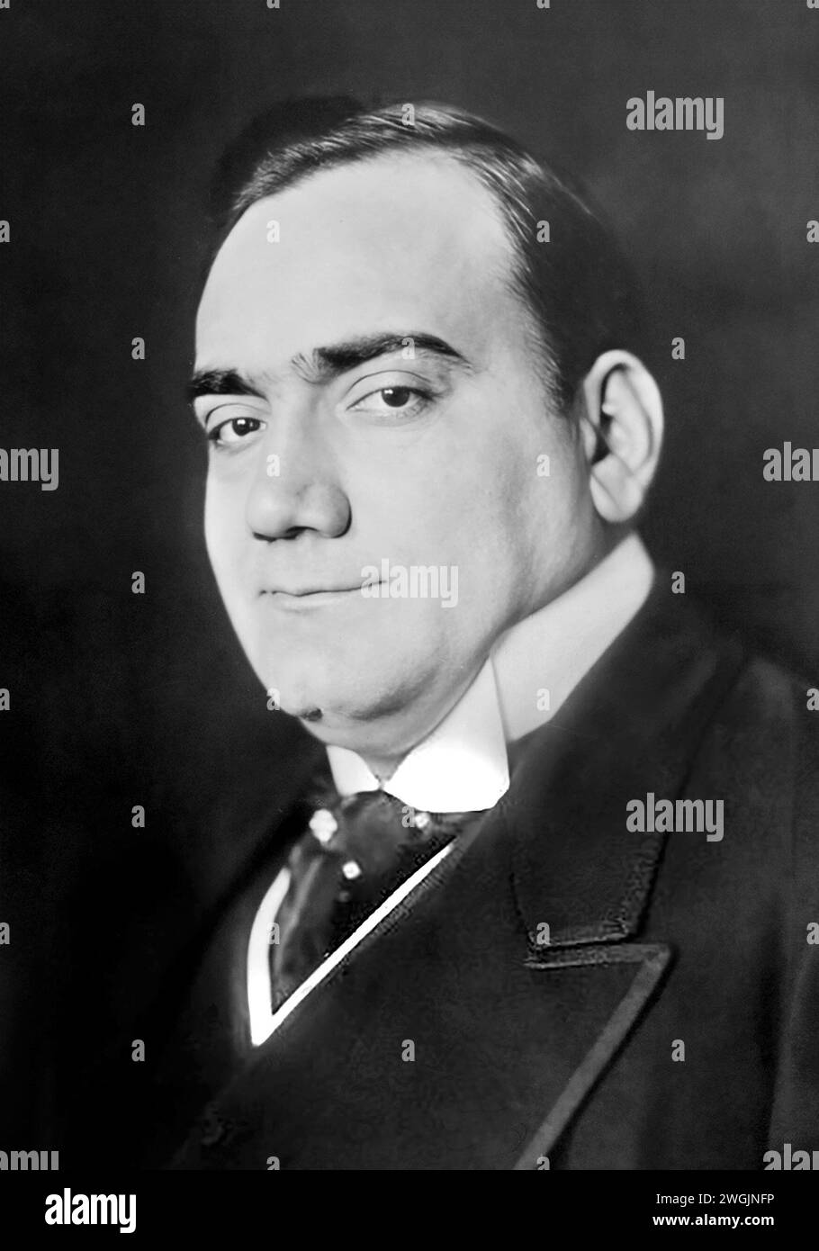 Enrico Caruso. Portrait du ténor italien Enrico Caruso (1873-1921) c. 1910 Banque D'Images