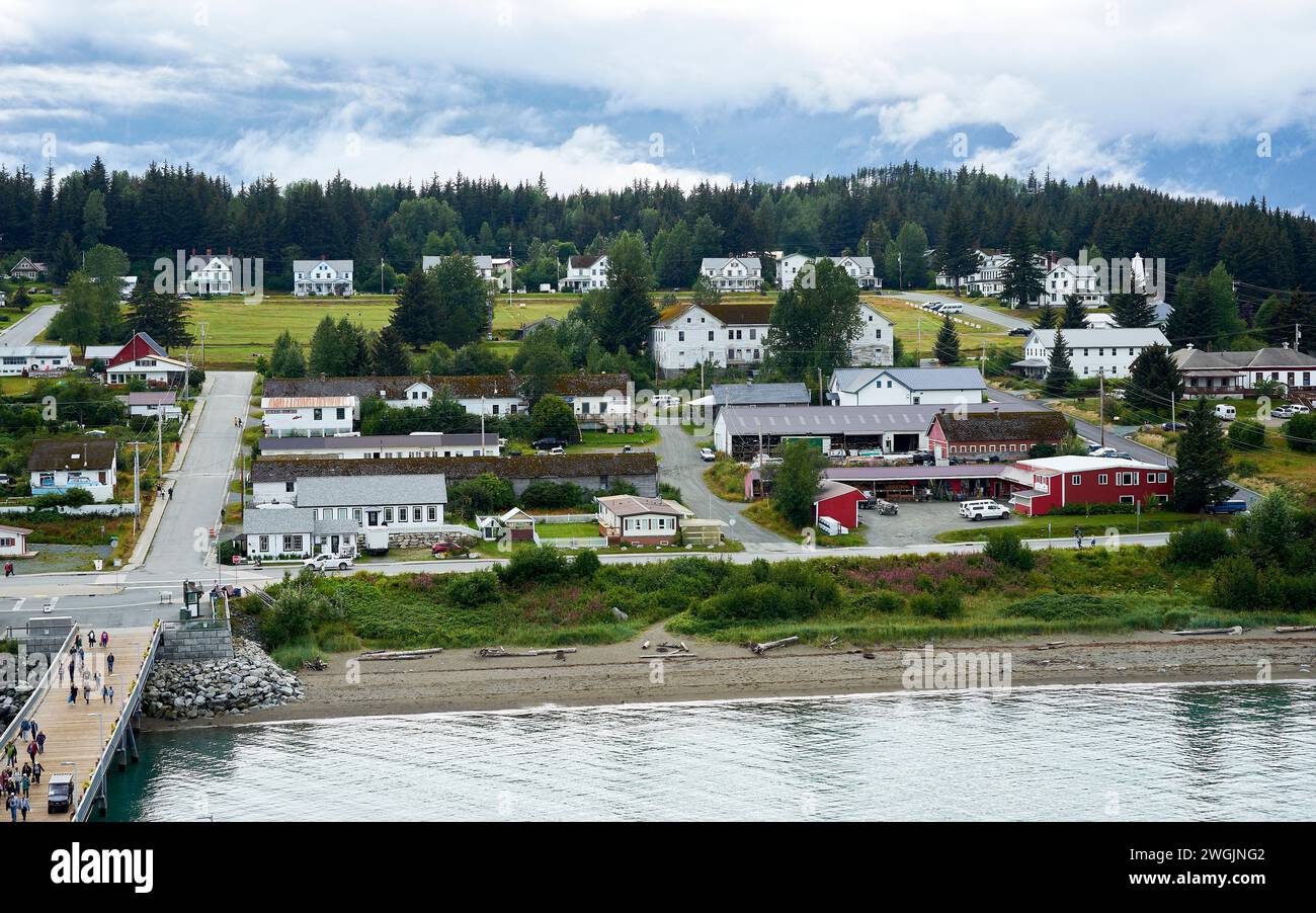 Vue du fort William H. Seward, Haines, Alaska Banque D'Images