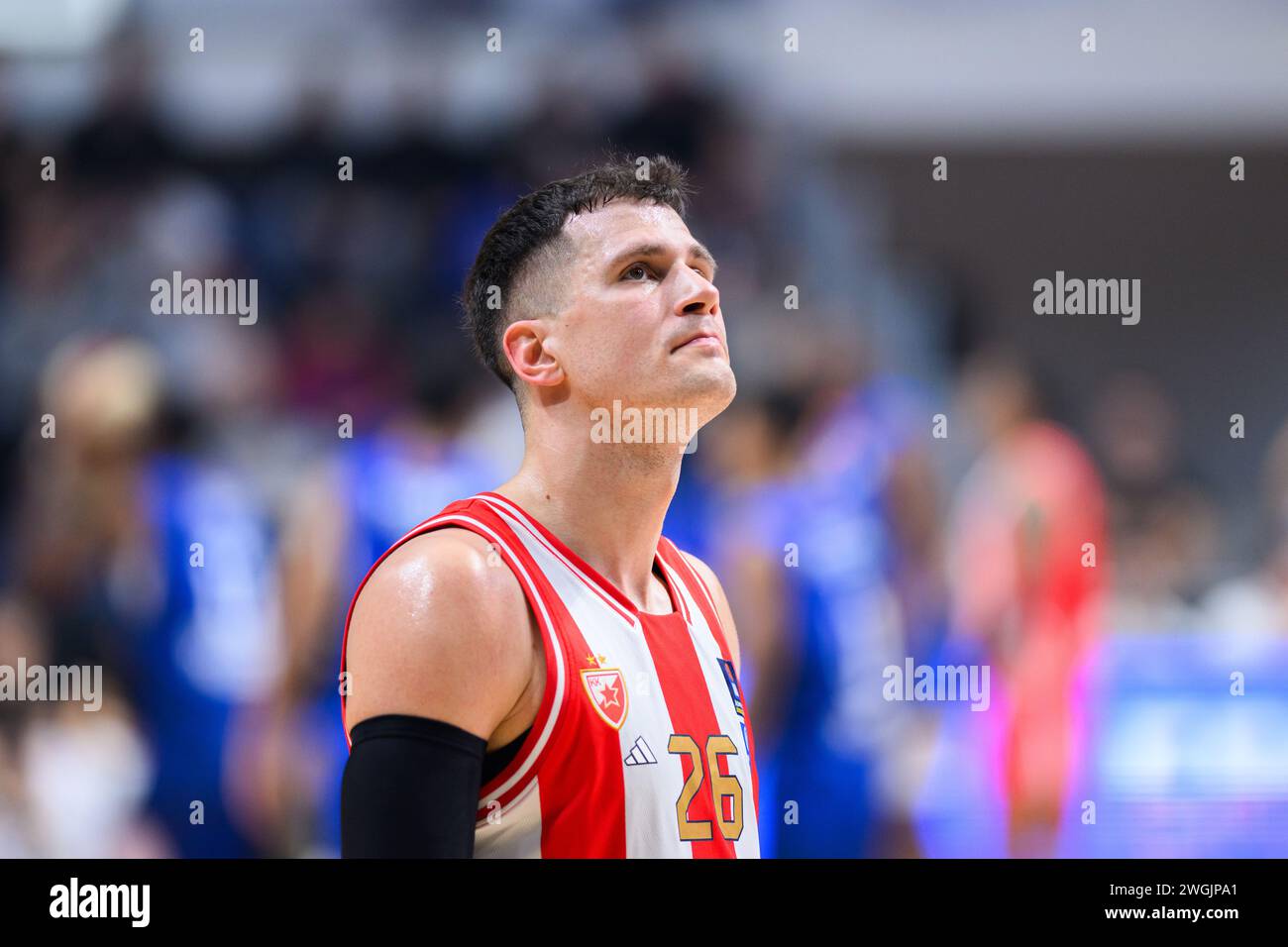 Podgorica, Monténégro. 05th Feb, 2024. Nemanja Nedovic de Crvena Zvezda au match de basket-ball de la Ligue Aba opposant KK Buducnost Voli et KK Crvena Zvezda Meridianbet, Podgorica, Monténégro, 5,2.24., février, 2024, crédit : Stefan Ivanovic/Alamy Live News Banque D'Images