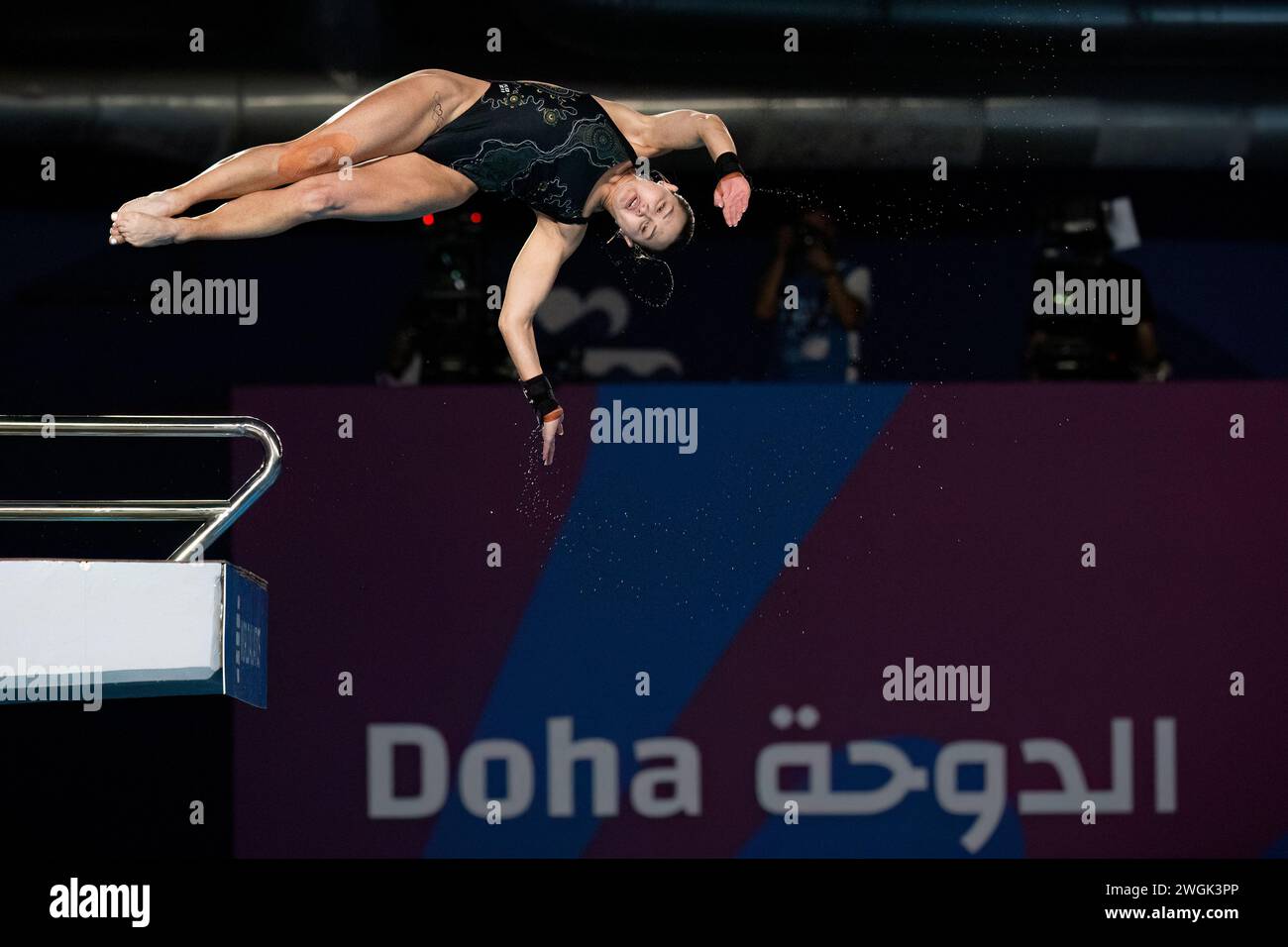 Doha, Qatar. 05th Feb, 2024. Melissa Wu, australienne, participe à la finale de la plate-forme féminine de plongée au 10m lors des 21es Championnats du monde de natation au Hamad Aquatic Center à Doha (Qatar), le 05 février 2024. Crédit : Insidefoto di andrea staccioli/Alamy Live News Banque D'Images