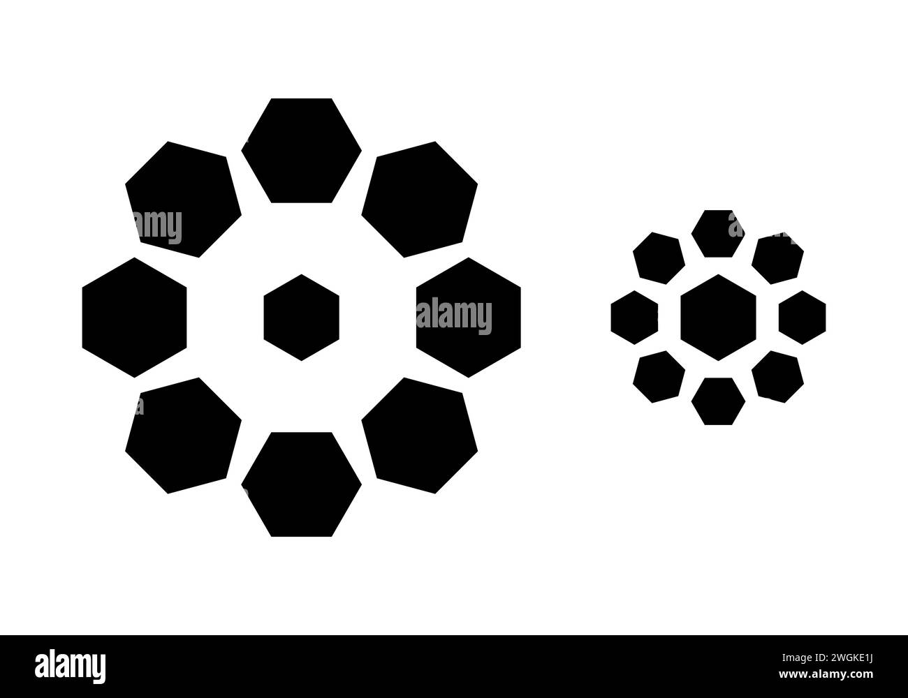 Illustration d'illusion d'optique. Puzzle. Casse-tête. Noir et blanc Banque D'Images