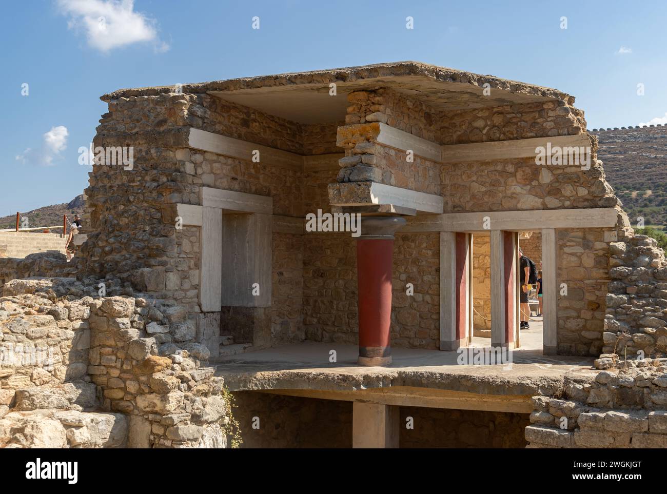 Une photo du Propylaeum Sud au palais de Knossos. Banque D'Images