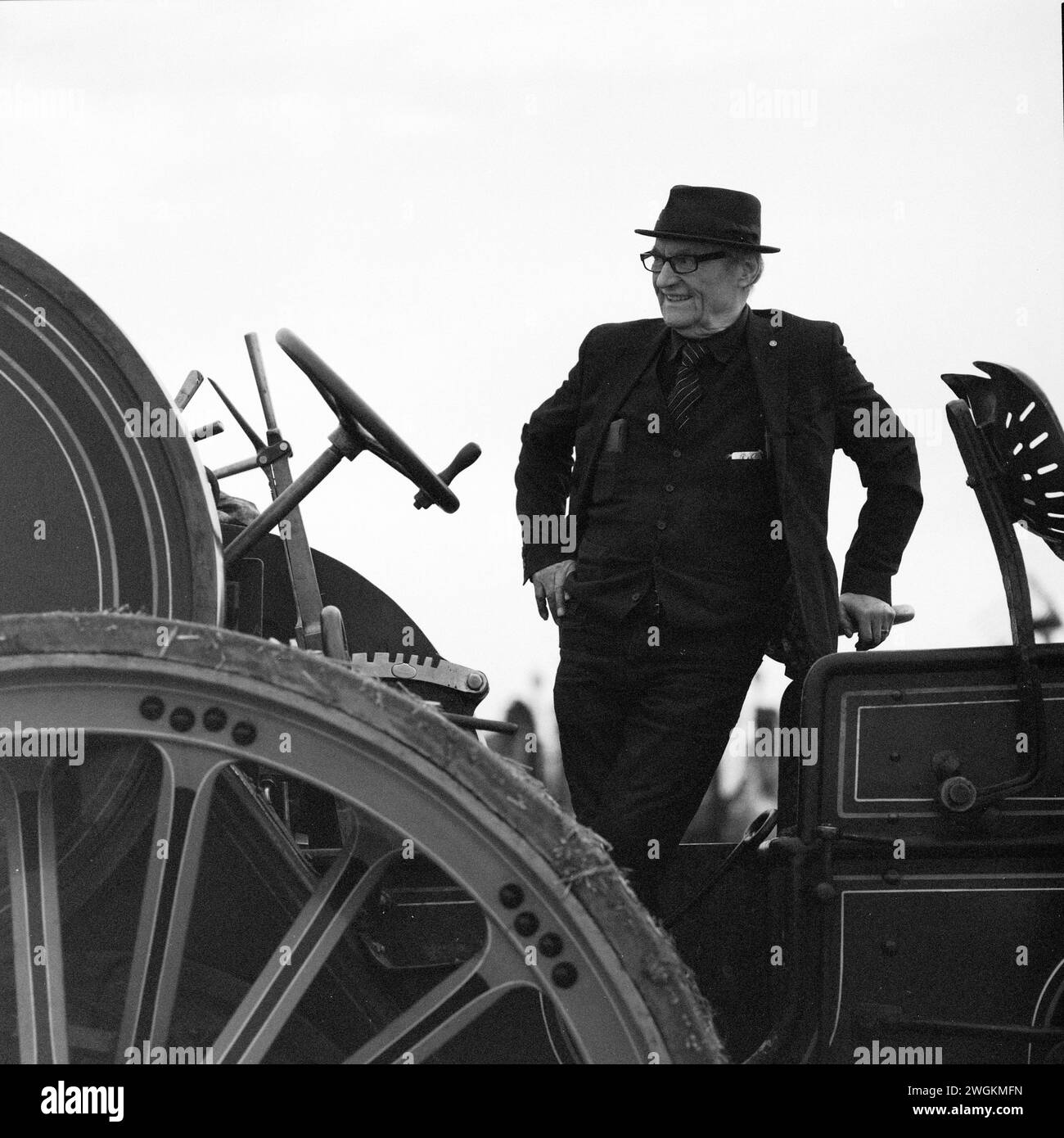 Moteur de traction à Fairford Ploughing match, Burford, Oxfordshire Banque D'Images