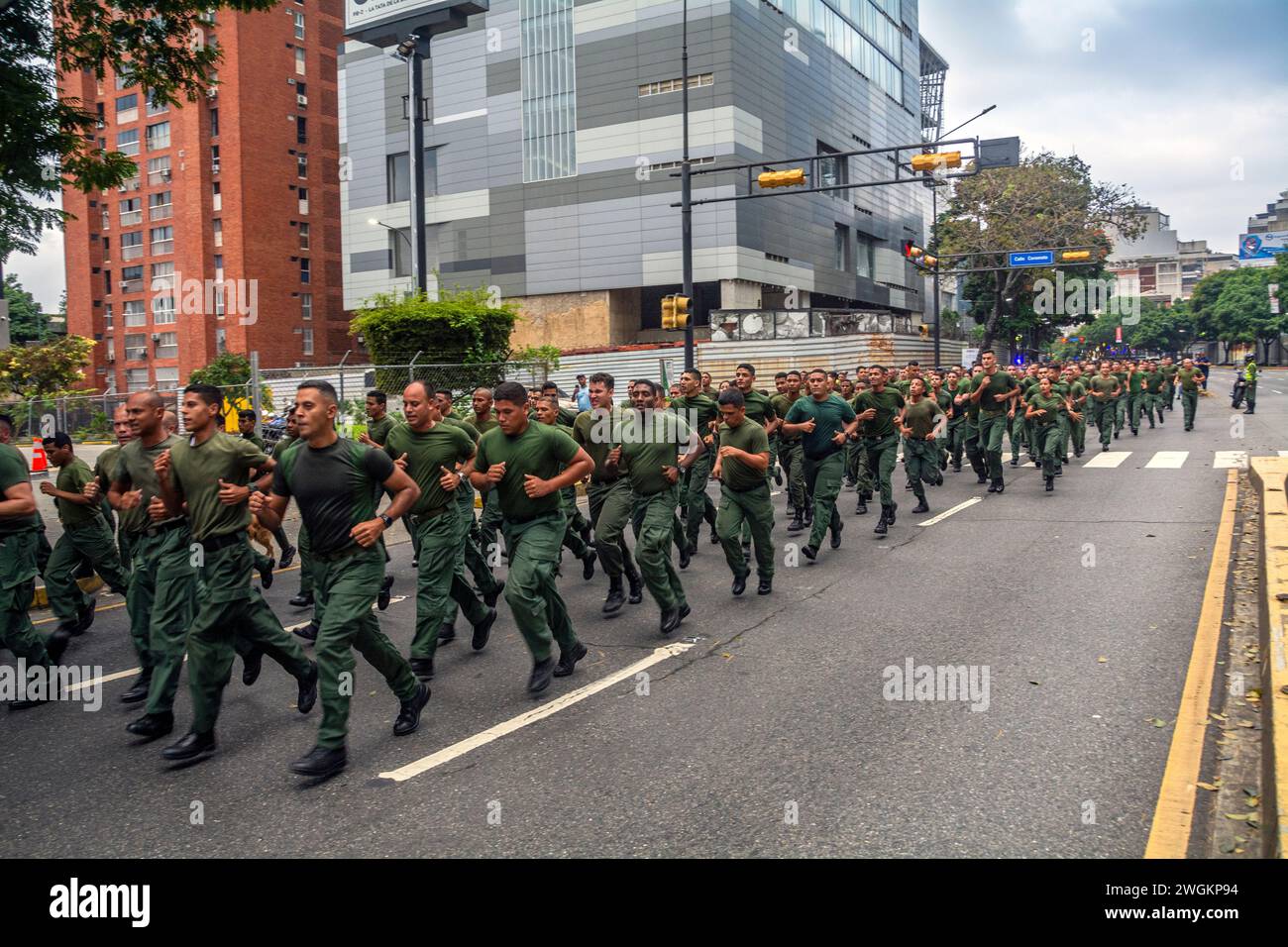 Célébration du 32e anniversaire du 4 février 1992, « Journée nationale de la dignité », date du coup d'État dirigé par Hugo Chavez Frias au Venezuela. Caracas, février Banque D'Images