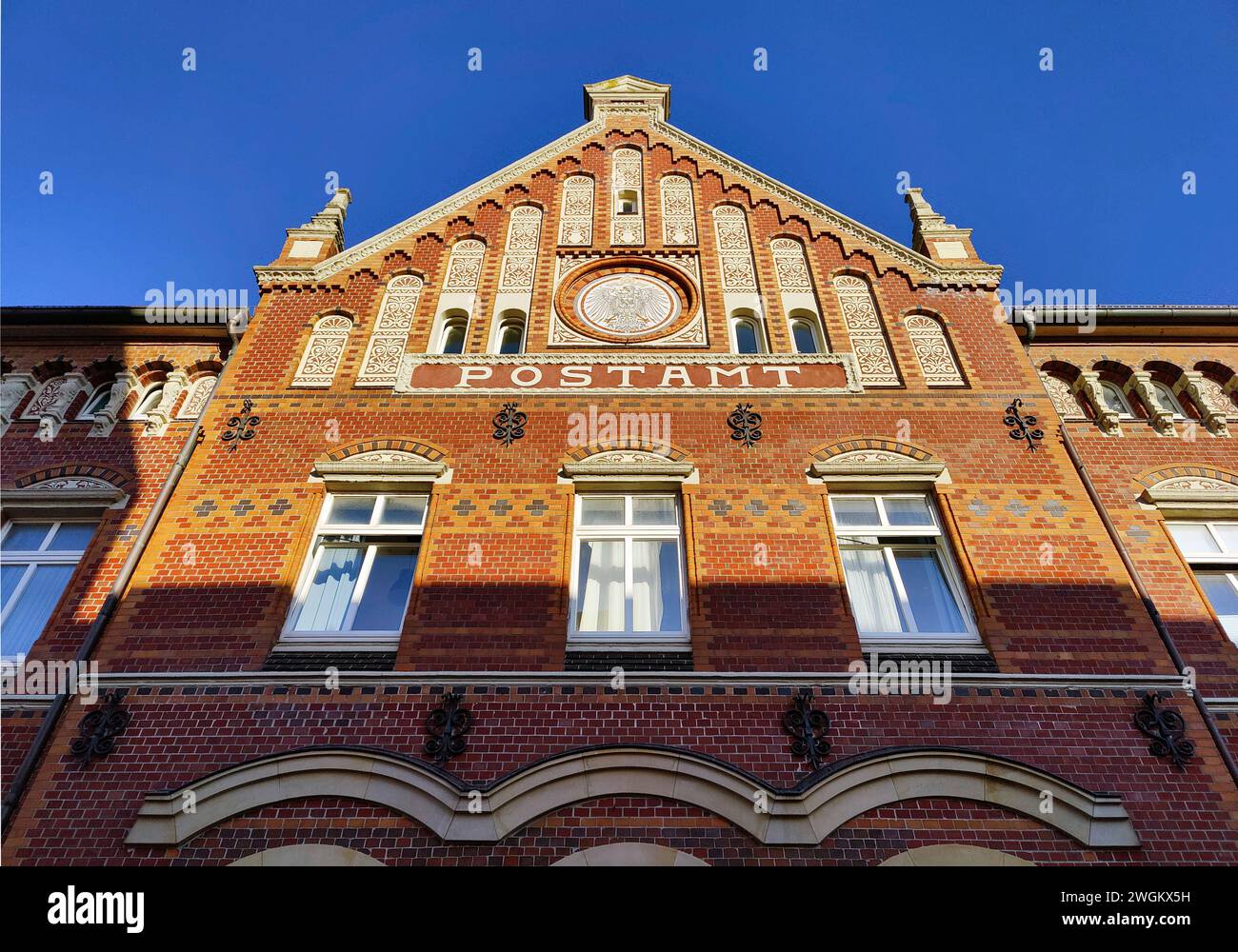 Ancien bureau de poste, bureau de poste impérial sur l'île de Norderney en Frise orientale, Allemagne, basse-Saxe, Norderney Banque D'Images