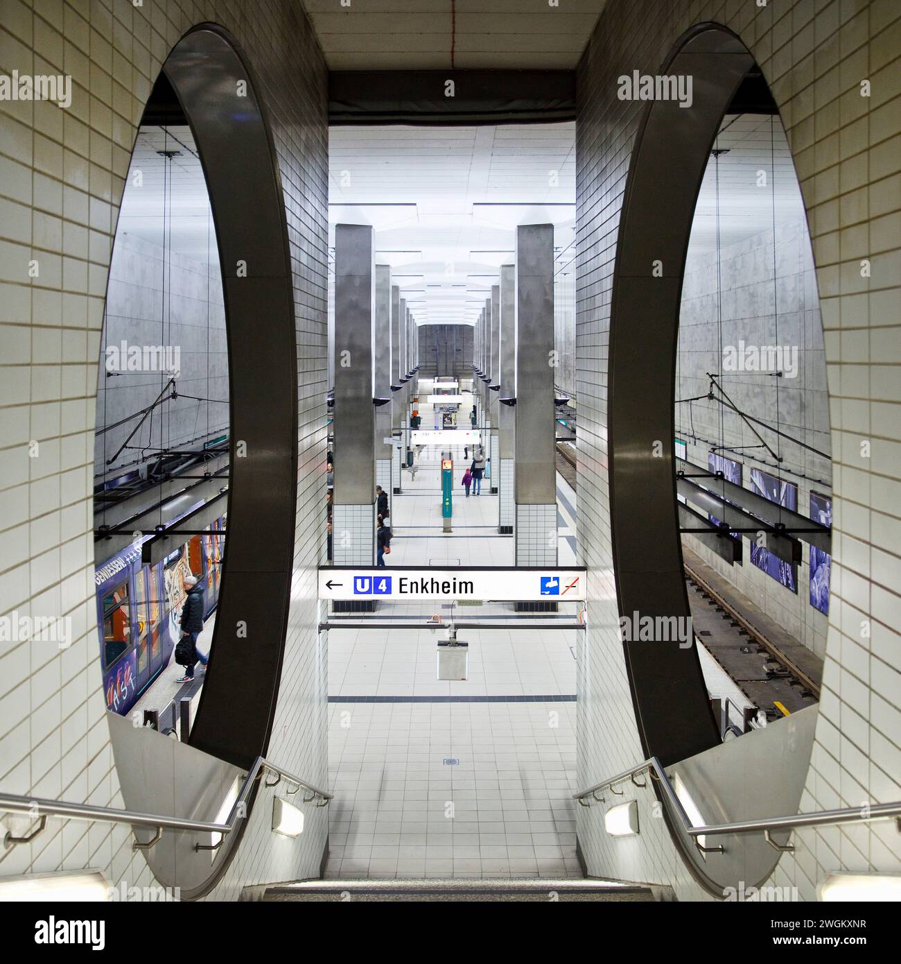 Station de métro Bockenheimer Warte, Allemagne, Hesse, Francfort-sur-le-main Banque D'Images