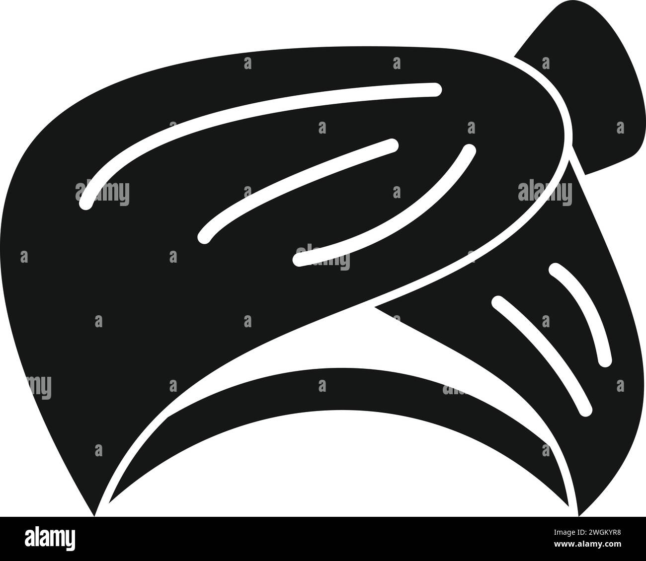 Vecteur simple d'icône turban musulman de ferme. Tête sultan. Accessoires du désert Illustration de Vecteur