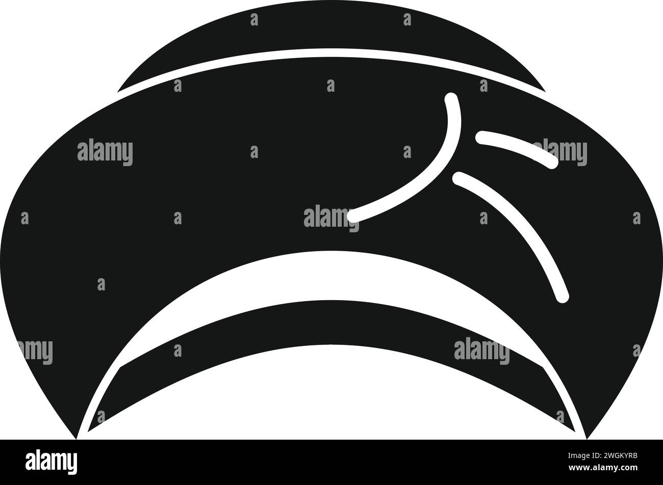 Icône turban Inde vecteur simple. Couvre-chef ethnique oriental. Peuple islam Illustration de Vecteur