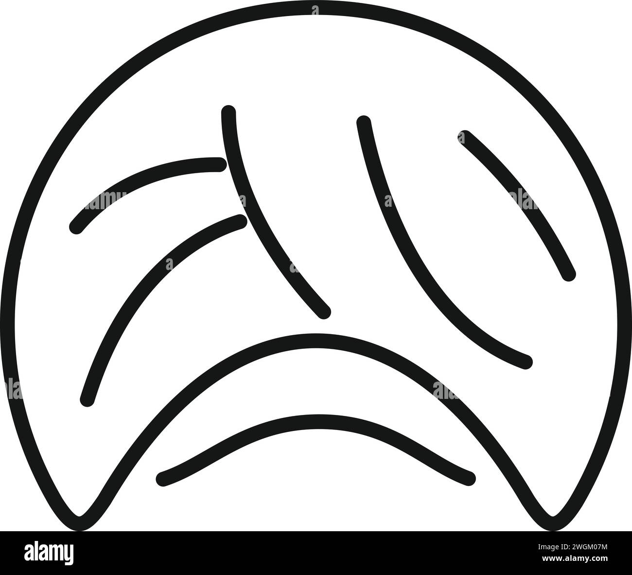 Vecteur de contour d'icône de turban de coiffe. Les gens du désert. Couvre-chef indien Illustration de Vecteur