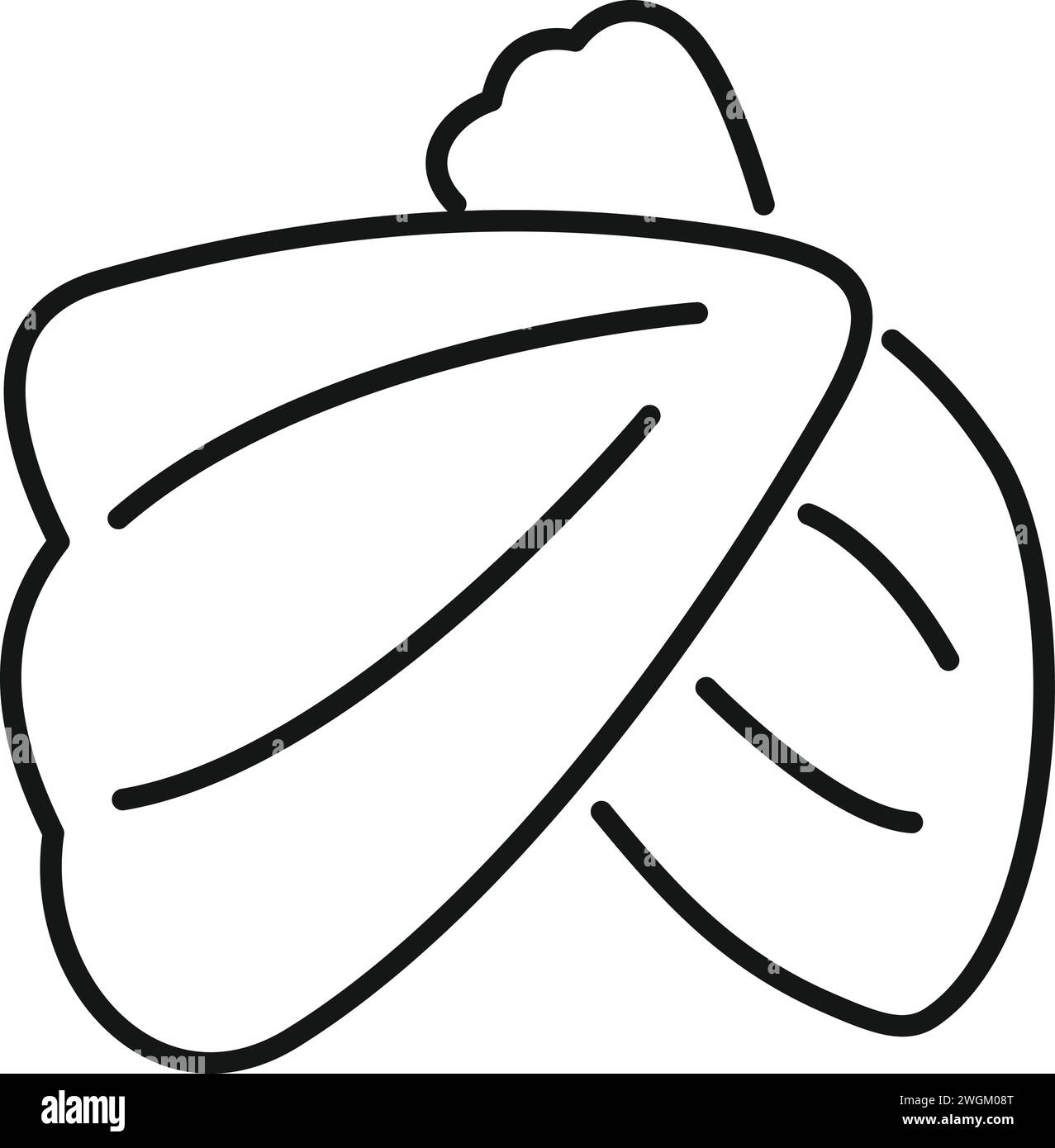 Vecteur de contour d'icône turban est. Couvre-chef musulman asiatique. Costume de religion Illustration de Vecteur