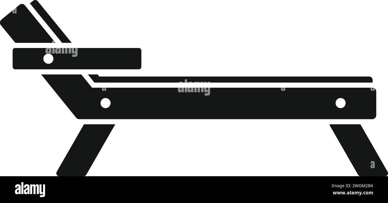 Vecteur simple d'icône de banc de plage. Voyage de retraite. Personnel d'entretien Illustration de Vecteur