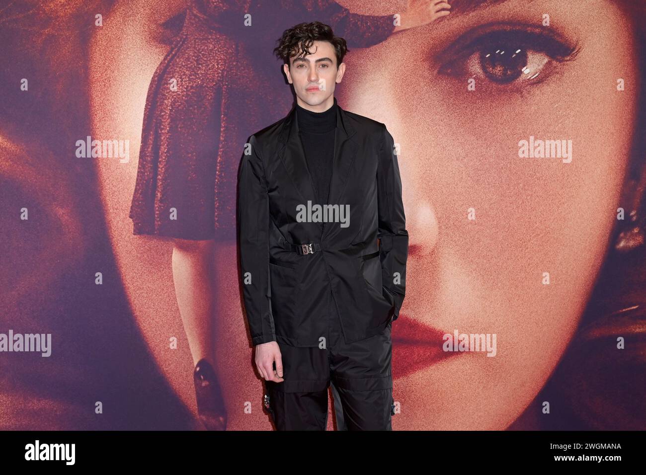 Rome, Italie. 05th Feb, 2024. Michele Bravi assiste au tapis rouge de la première de 'Finalmente l'alba' au Cinéma Barberini. Crédit : SOPA images Limited/Alamy Live News Banque D'Images