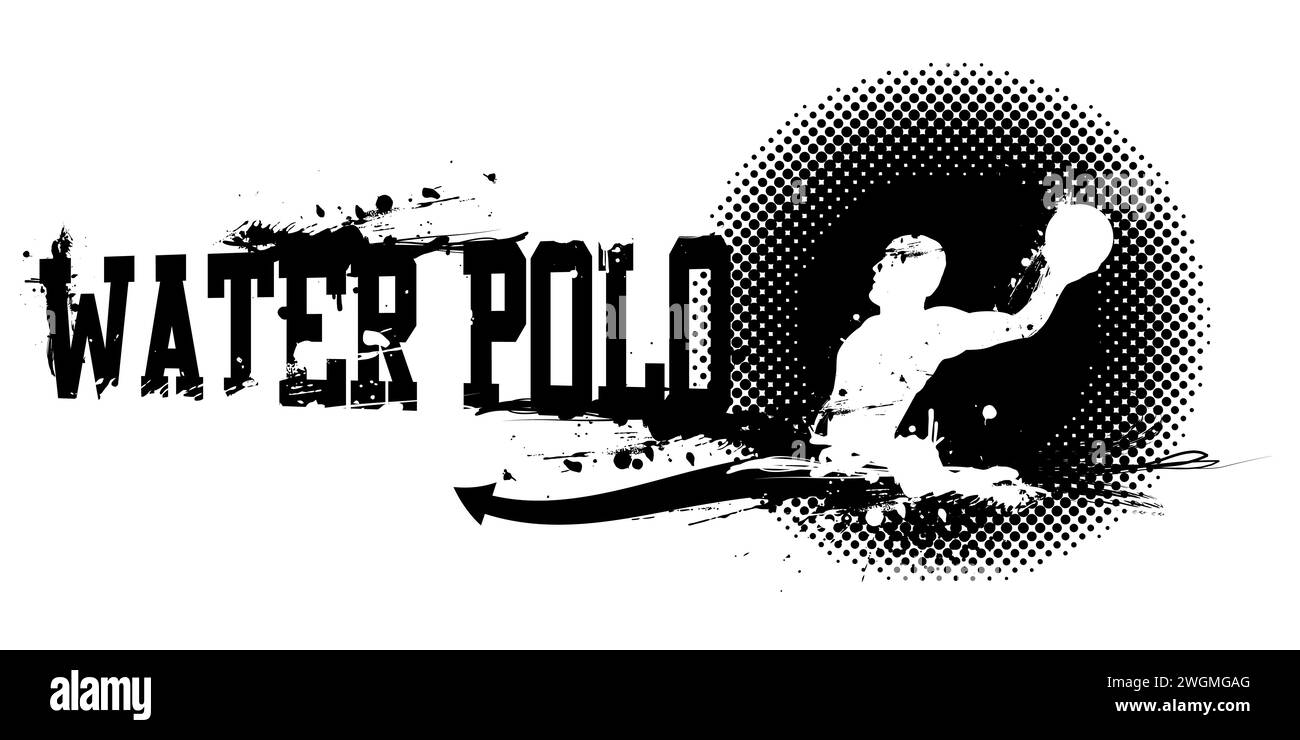 Une illustration vectorielle de la bannière Water Polo Illustration de Vecteur
