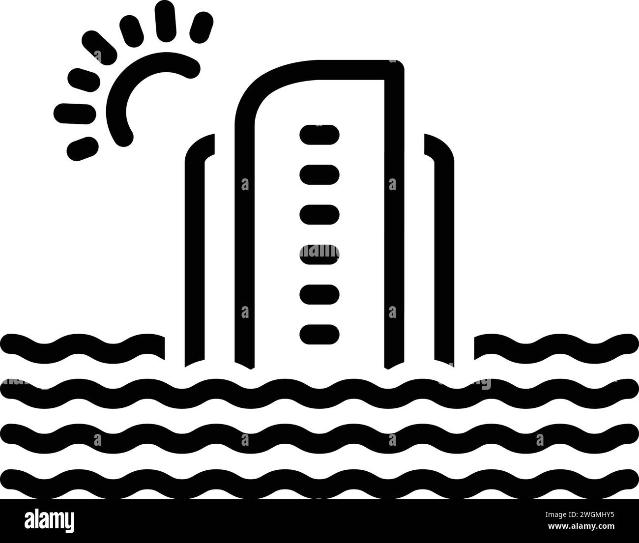 Icône pour offshore ; eau Illustration de Vecteur Icône pour offshore ; eau Illustration de Vecteur