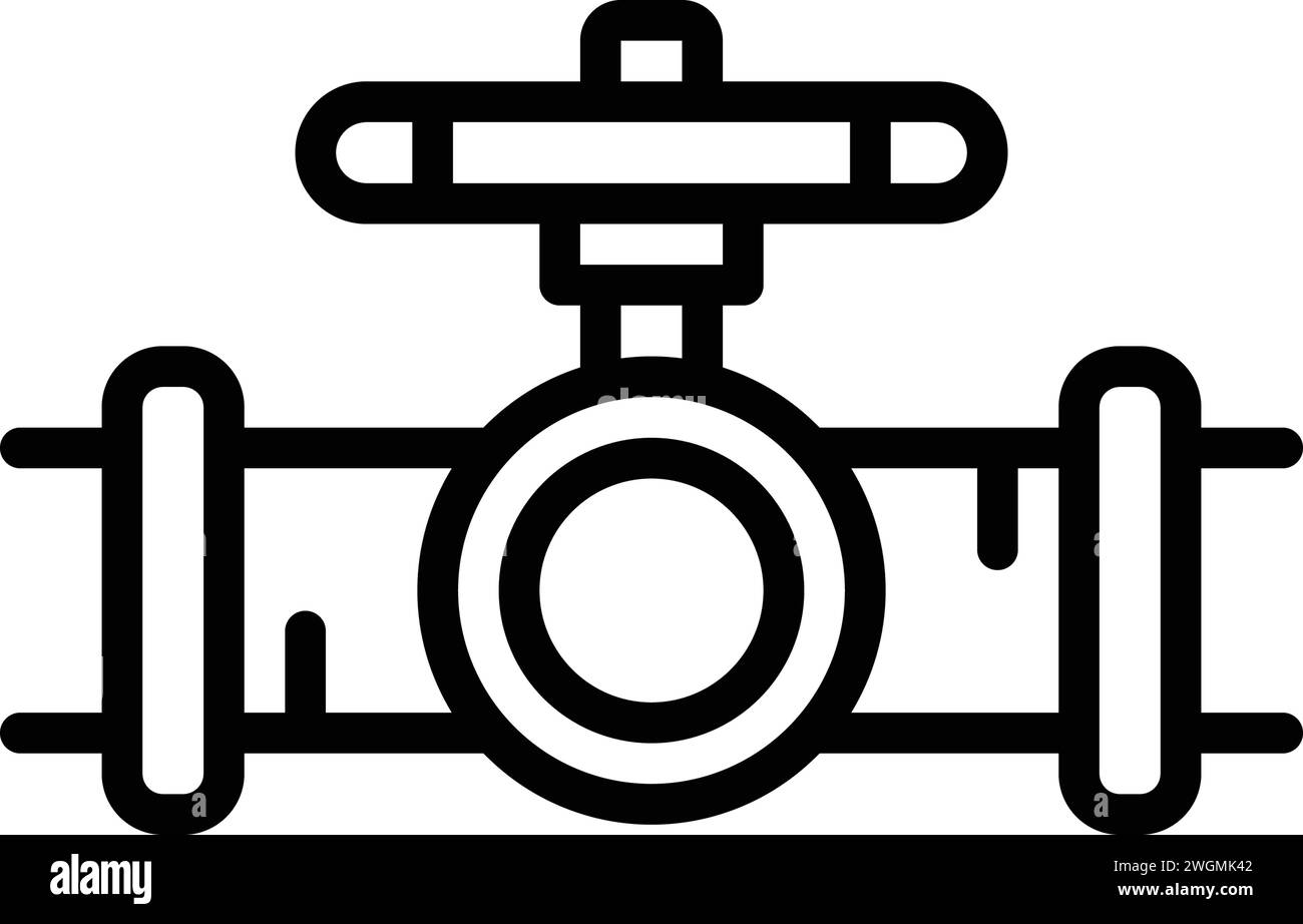 Icône pour valve, alimentation en eau Illustration de Vecteur