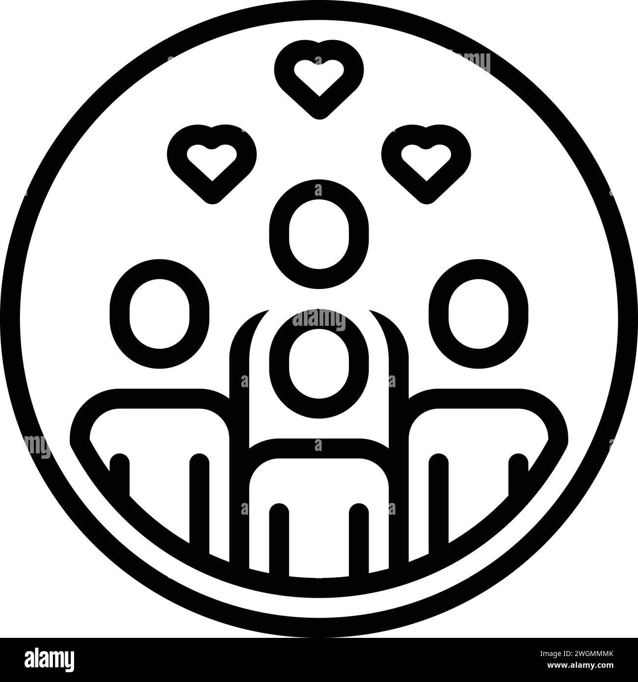 Icône d'inclusion,groupe Illustration de Vecteur