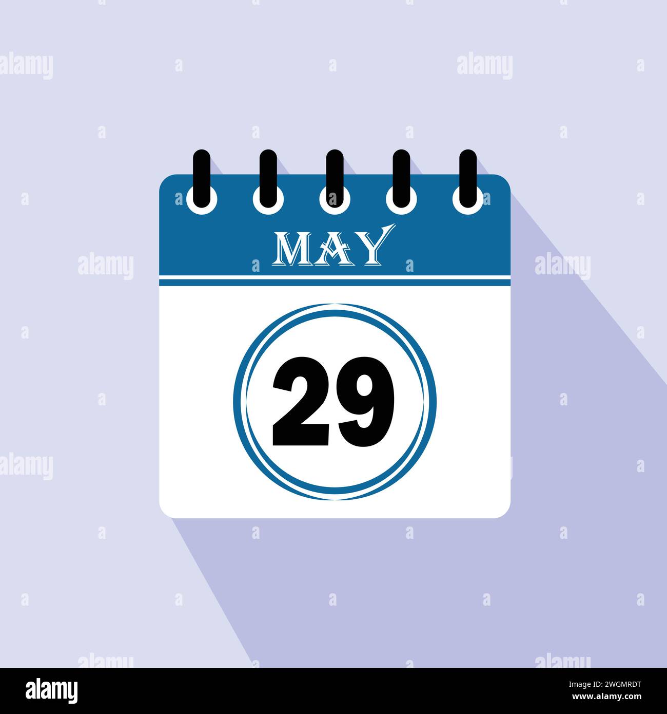 Icône jour calendrier - 29 mai. 29 jours du mois, illustration vectorielle. Illustration de Vecteur
