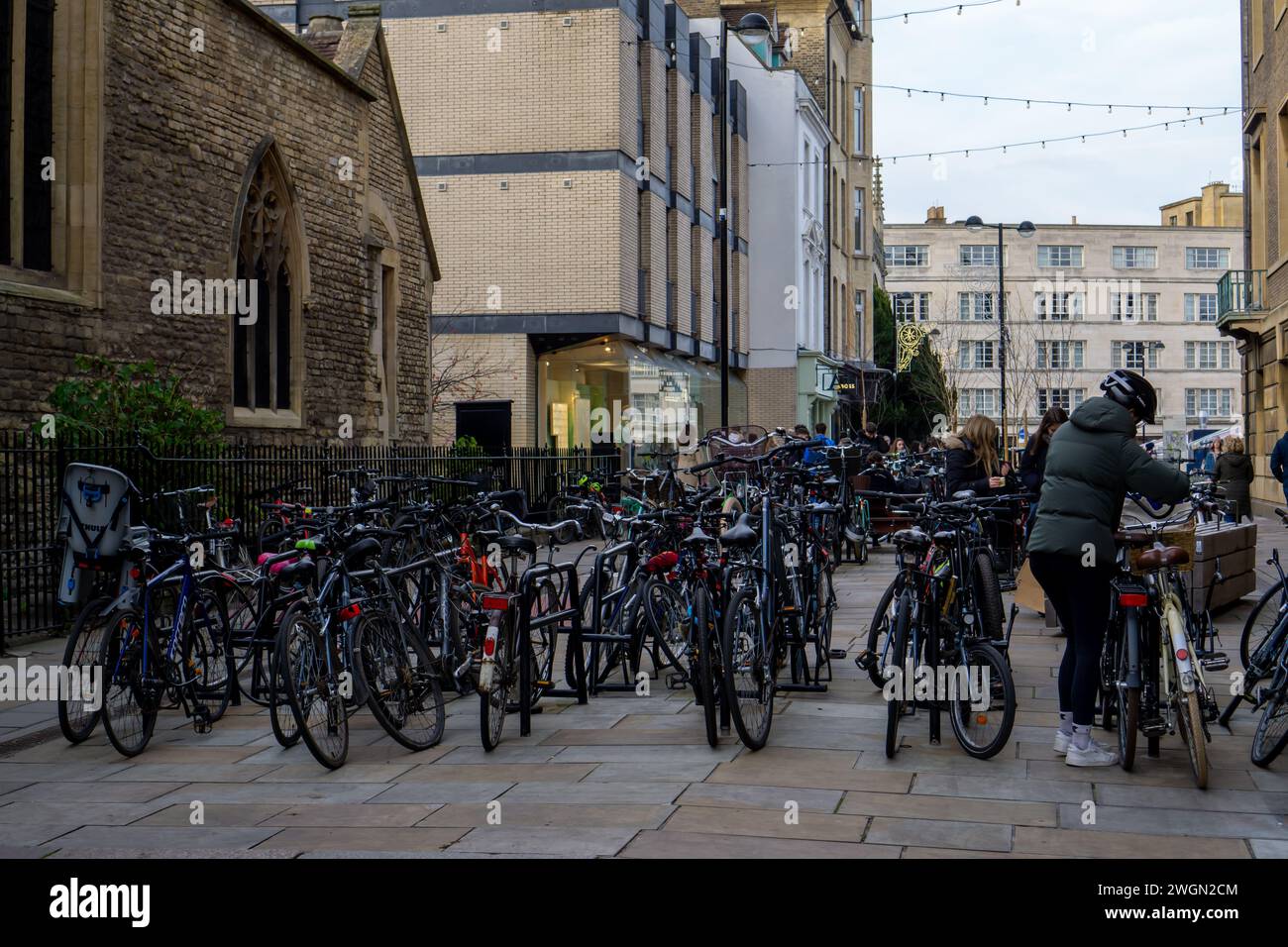 Vélos garés à Cambridge Royaume-Uni Banque D'Images