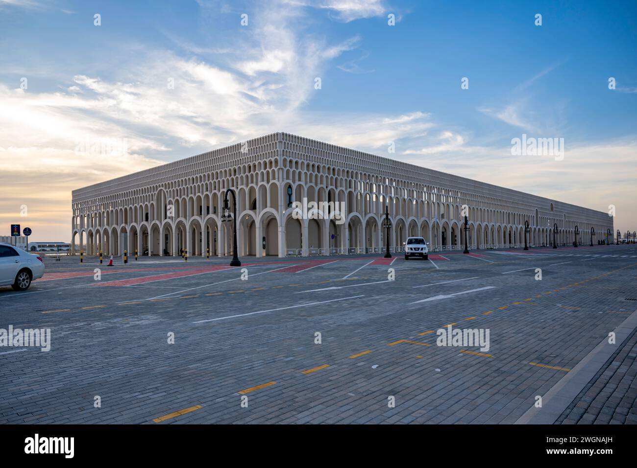 Doha, Qatar - 29 janvier 2024 : terminal de croisière de Doha Mina Port Doha Qatar Banque D'Images