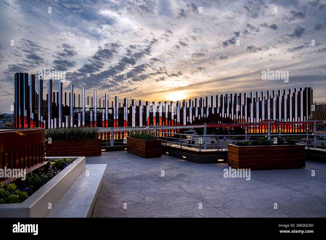 Doha, Qatar - 29 janvier 2024 : L'expo horticole internationale 2023 s'est tenue à Doha Qatar, Arabie Saoudite Pavillon Doha Expo Bidda Park Banque D'Images