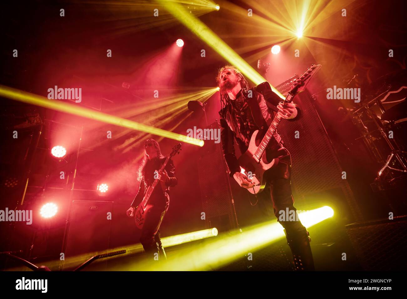 Oslo, Norvège. 05th Feb, 2024. Le groupe suédois de heavy metal Avatar donne un concert au Rockefeller à Oslo. Ici, le guitariste Jonas Jarlsby est vu en direct sur scène. (Crédit photo : Gonzales photo/Alamy Live News Banque D'Images