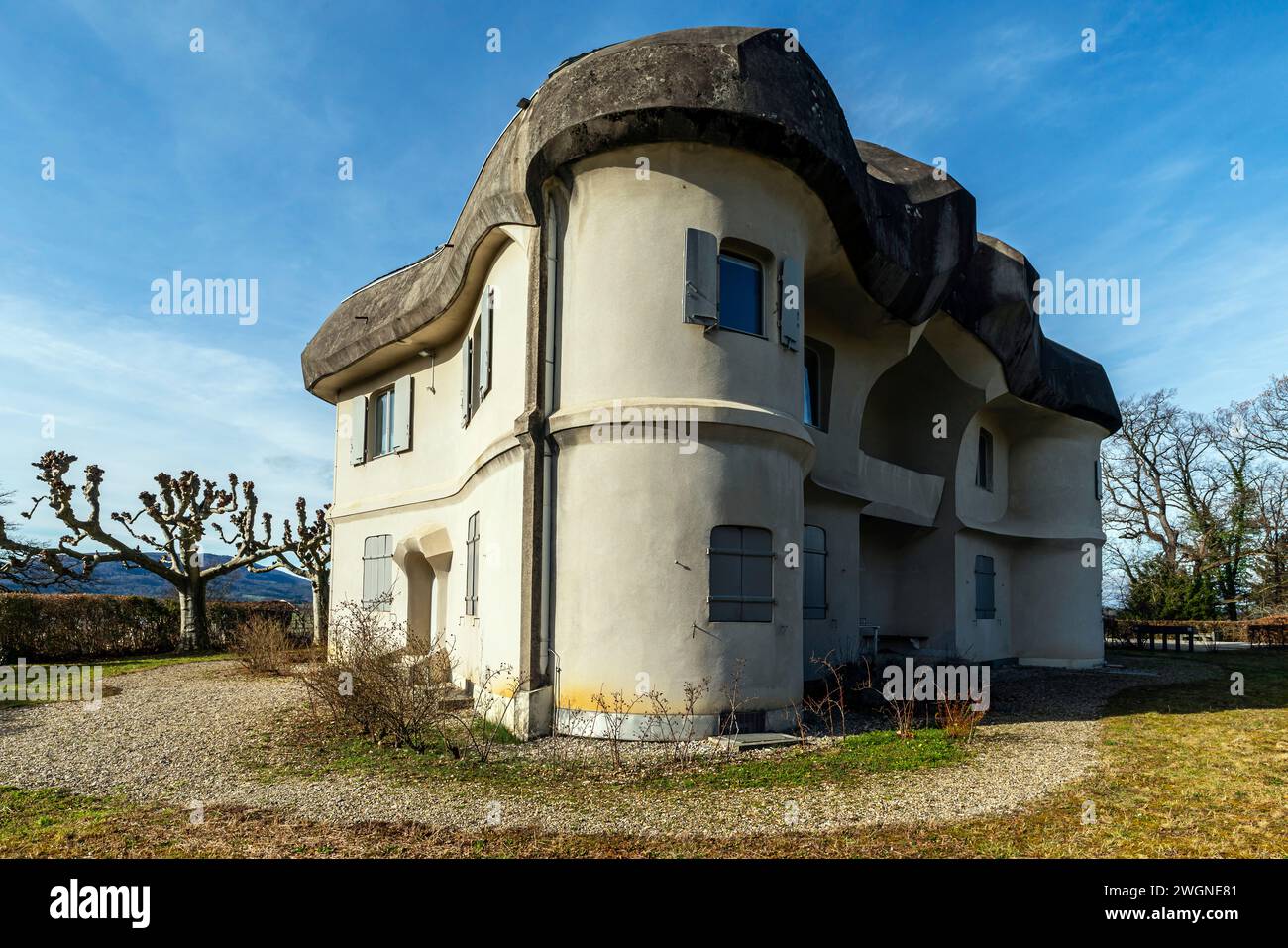 Haus Duldeck (construit en 1915) abrite actuellement le Rudolf Steiner Archiv. Le Goetheanum, Dornach, canton de Soleure, Suisse. Le Haus Duldeck Banque D'Images
