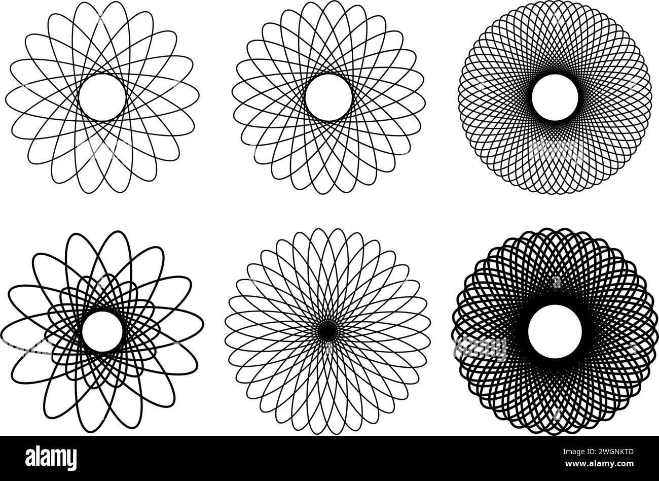 Formes géométriques ensemble de formes. Graphisme rétro funky, designs tendances des années 80 et collection d'éléments imprimés vintage Illustration de Vecteur