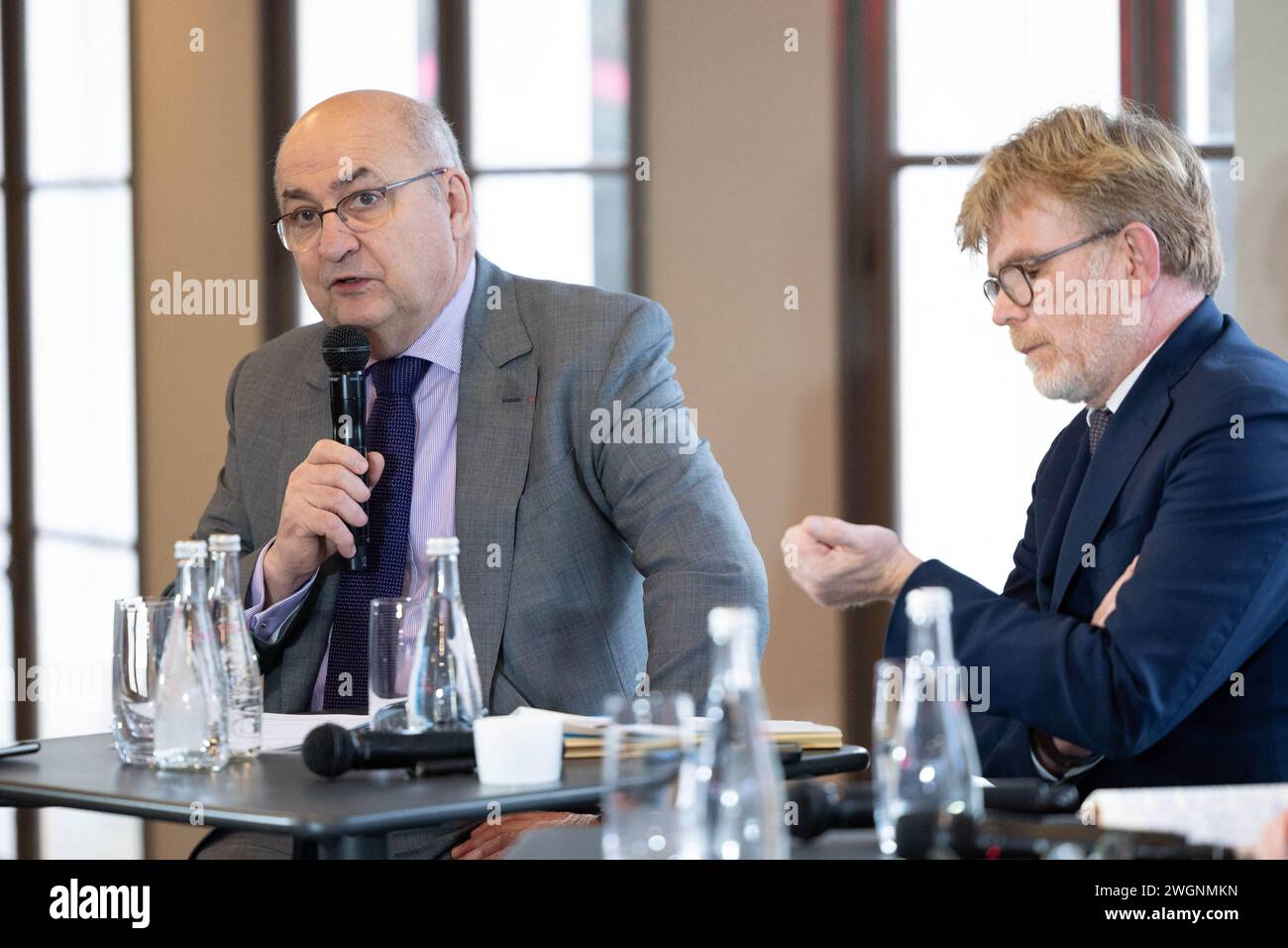 Salon international de l'Agriculture de Paris le Président Jean-Luc Poulain lors d'une conférence de presse pour la présentation de la 60ème édition du salon international de l'Agriculture 2024 à Paris, France, le 6 février 2024. Photo Raphael Lafargue/ABACAPRESS.COM Banque D'Images