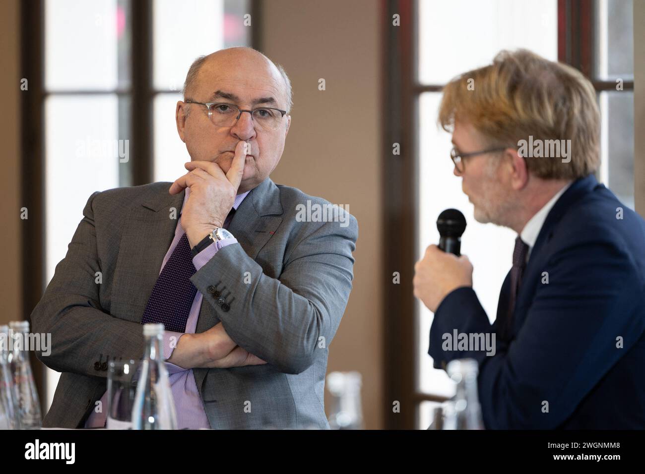 Salon international de l'Agriculture de Paris le Président Jean-Luc Poulain lors d'une conférence de presse pour la présentation de la 60ème édition du salon international de l'Agriculture 2024 à Paris, France, le 6 février 2024. Photo Raphael Lafargue/ABACAPRESS.COM Banque D'Images