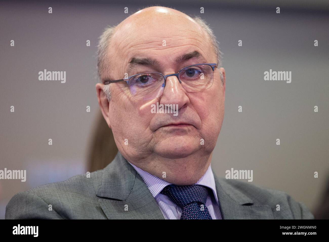 Salon international de l'Agriculture de Paris le Président Jean-Luc Poulain lors d'une conférence de presse pour la présentation de la 60ème édition du salon international de l'Agriculture 2024 à Paris, France, le 6 février 2024. Photo Raphael Lafargue/ABACAPRESS.COM Banque D'Images