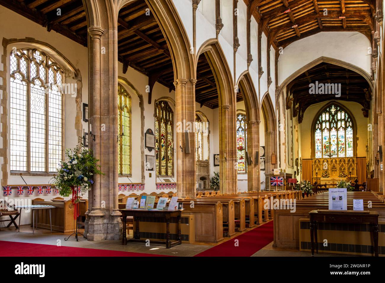Royaume-Uni, Angleterre, Essex, Dedham, High Street, église paroissiale Saint Mary, intérieur Banque D'Images