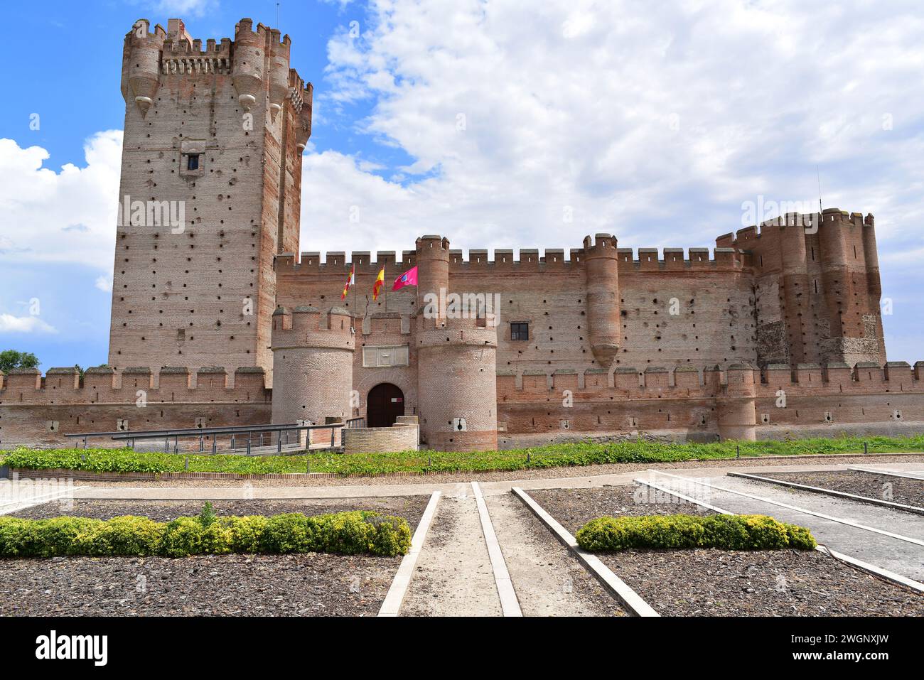 Medina del Campo, Castillo de la Mota (XIVe siècle). Province de Valladolid, Castilla y Laon, Espagne. Banque D'Images