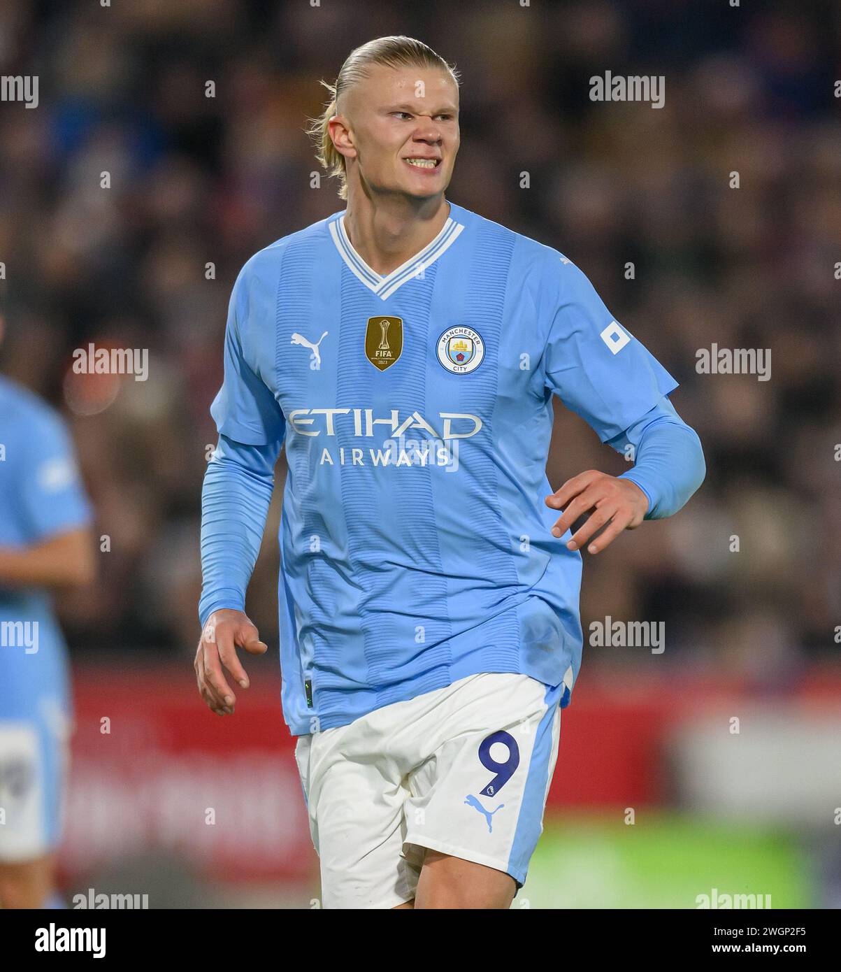 05 février 2024 - Brentford v Manchester City - premier League - Gtech Community Stadium. Erling Haaland de Manchester City en action. Image : Mark pain / Alamy Live News Banque D'Images