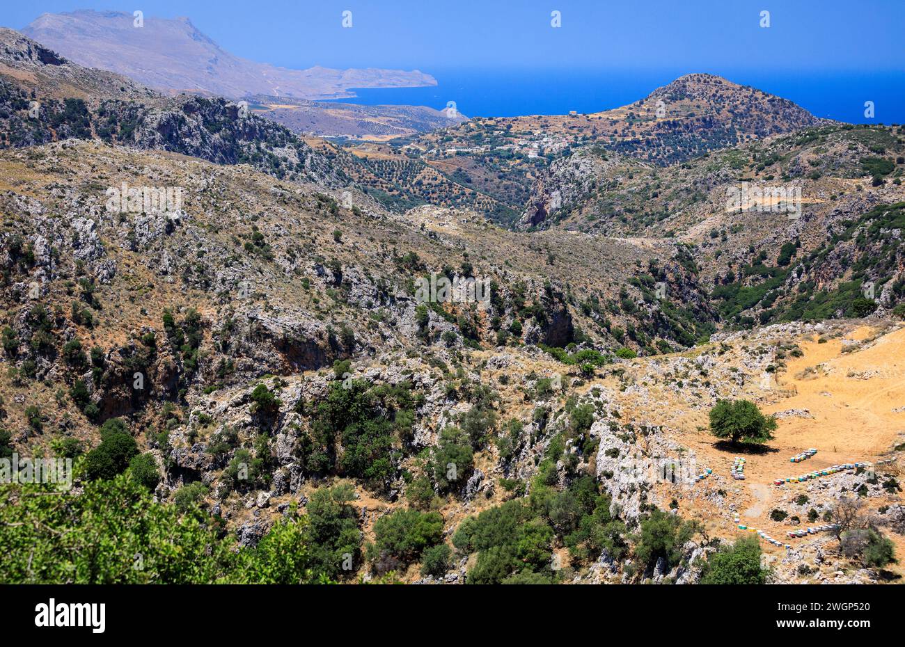 Paysage de l'ouest de la Crète Banque D'Images