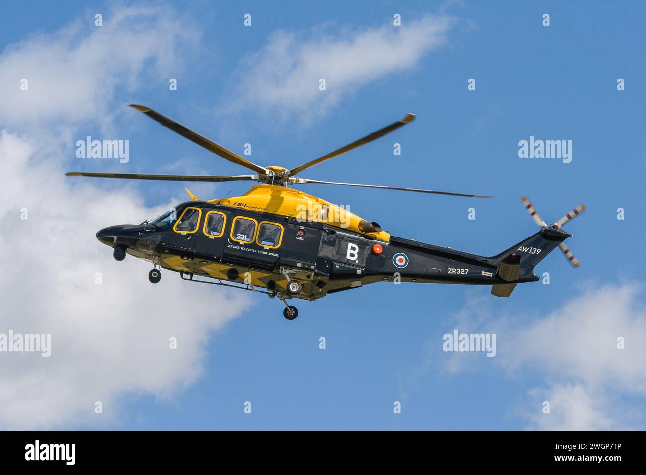 École de pilotage d'hélicoptère de défense Banque D'Images