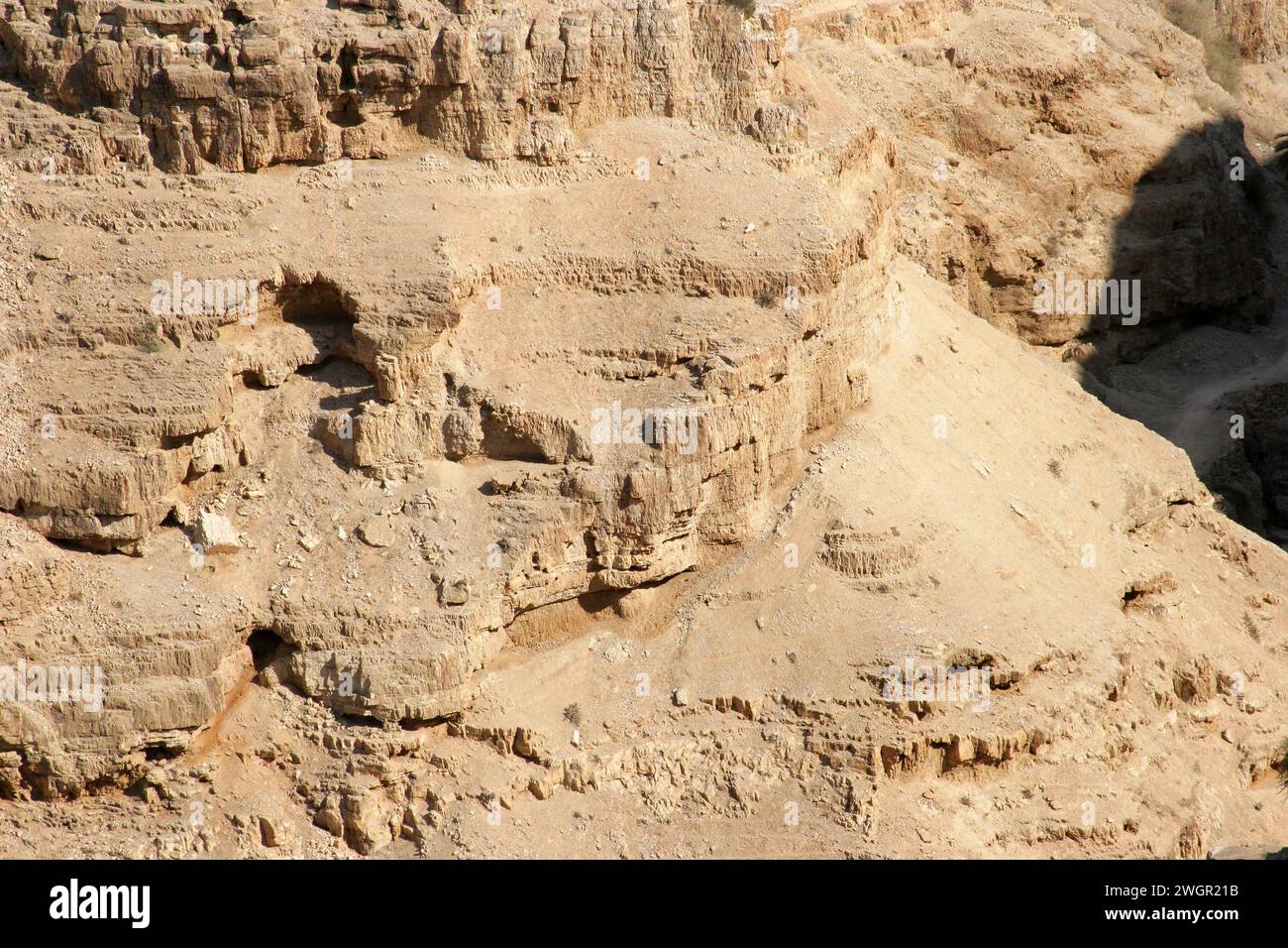 Paysage de montagne pittoresque du désert de Judée, vue depuis Masada, Israël Banque D'Images