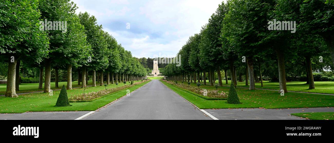 Cimetière américain et Mémorial de l'Aisne-Marne à Belleau, dans le nord de la France. - Cimetière de la première Guerre mondiale. Banque D'Images