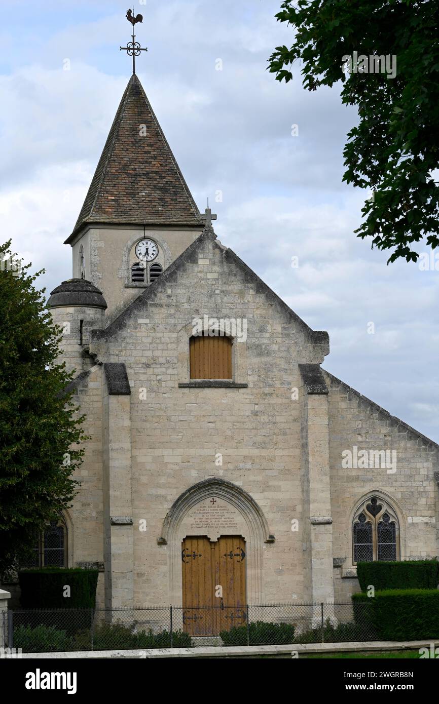 Eglise de Belleau, Belleau, Nord de la France, France. Banque D'Images