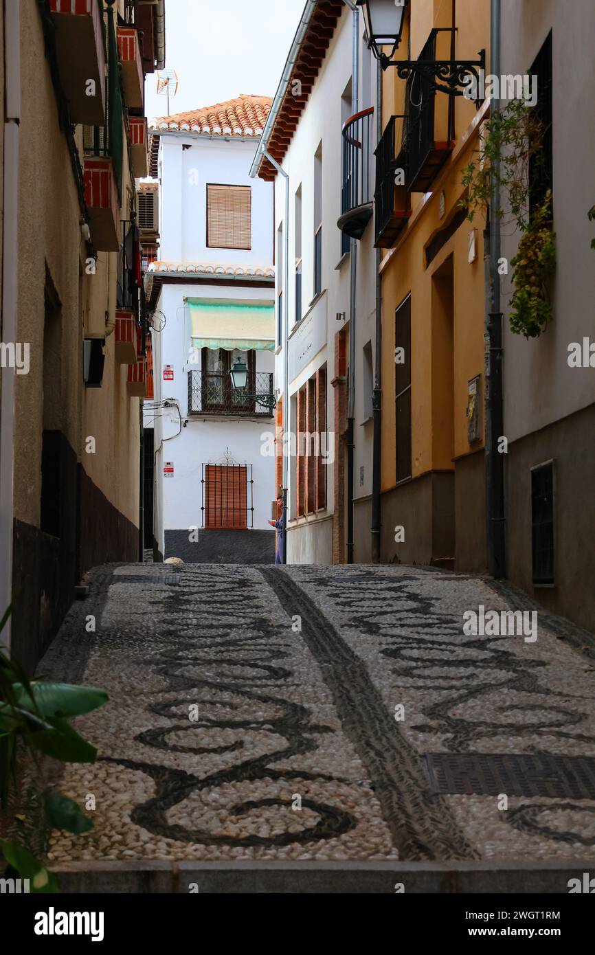 ©Sylvestre/MAXPPP - Grenade Spain 06/02/2024 ; rue de l'albaycin;ancien quartier arabe Banque D'Images