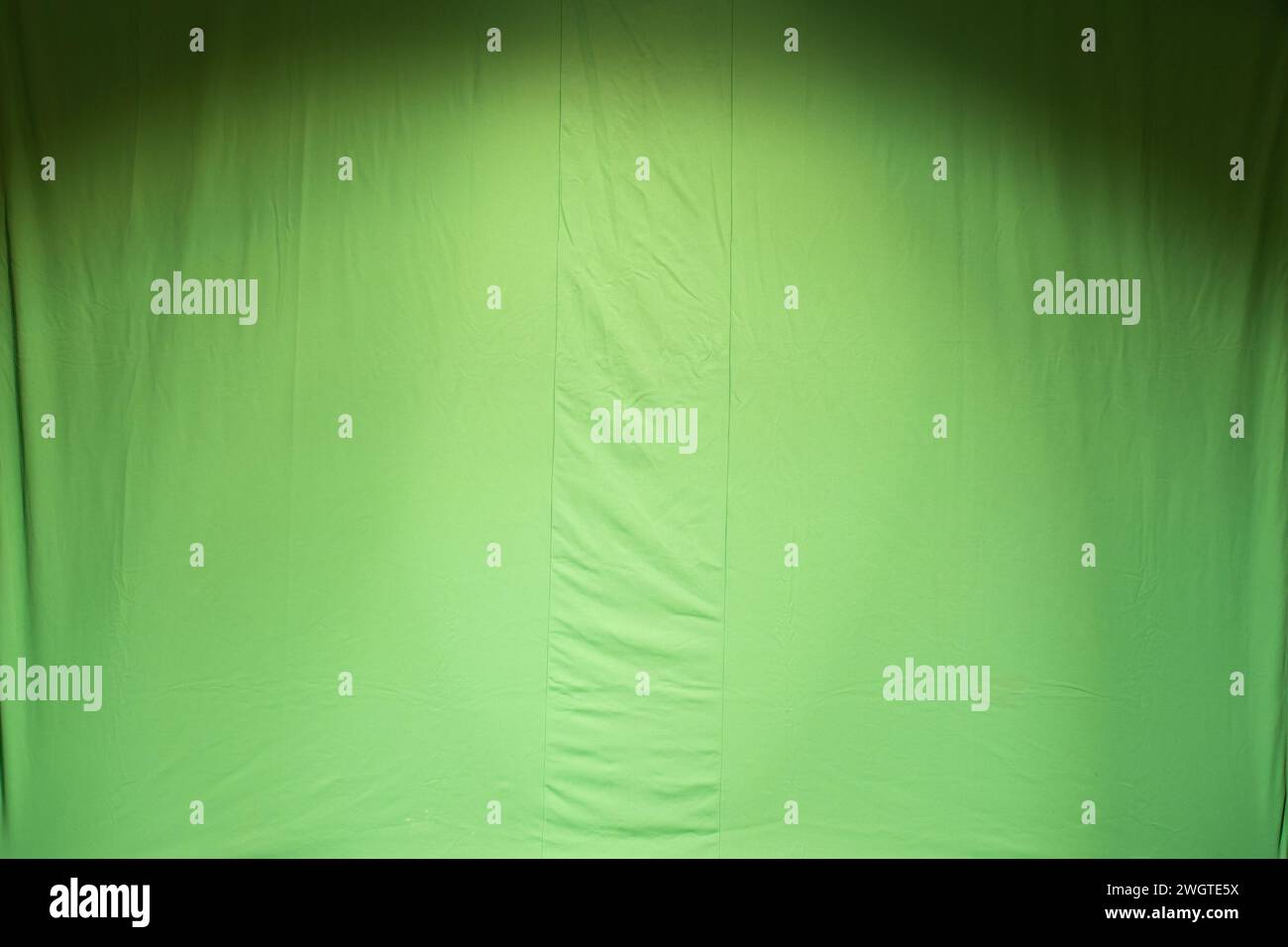 fond de tissu d'écran vert avec coutures Banque D'Images