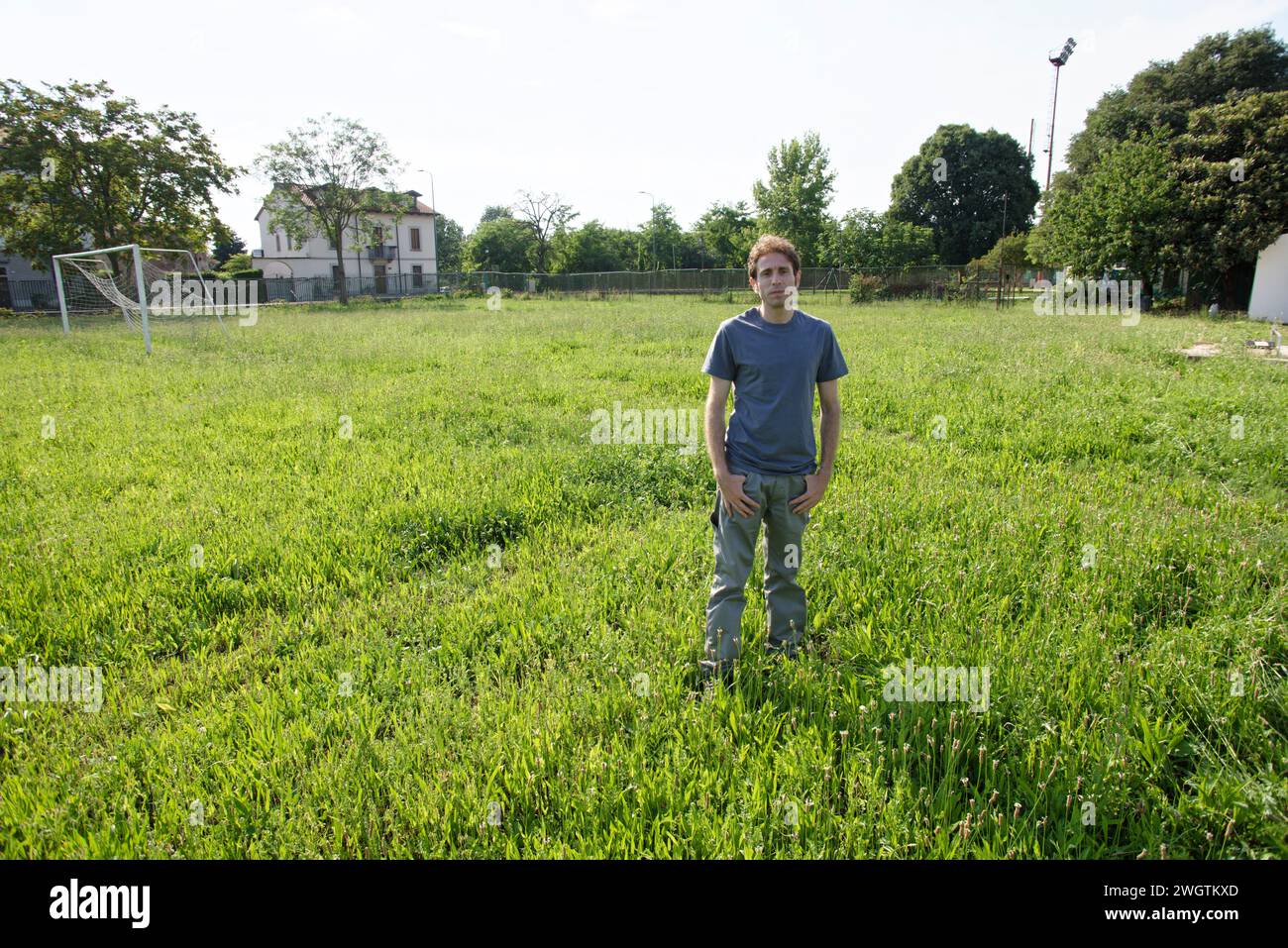 Homme dans un centre sportif, Milan, Italie. Banque D'Images