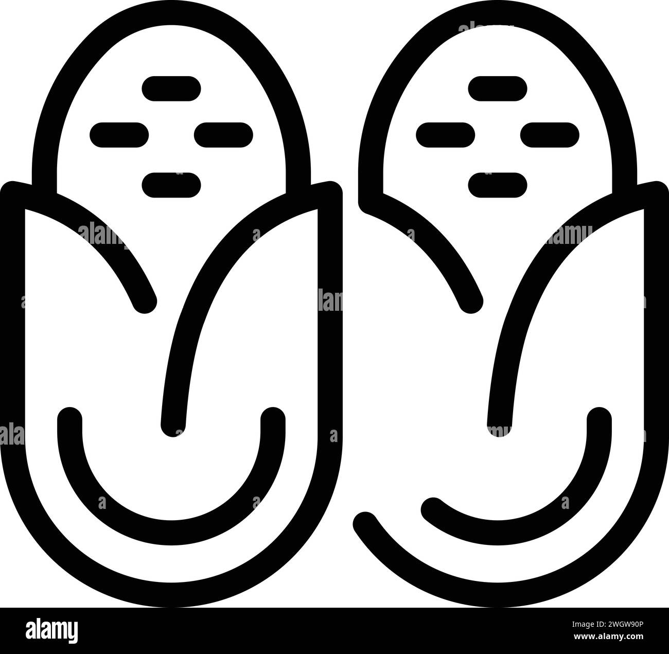 Vecteur de contour d'icône de plante alimentaire de maïs. Céréales alimentaires. Village biologique fermier Illustration de Vecteur